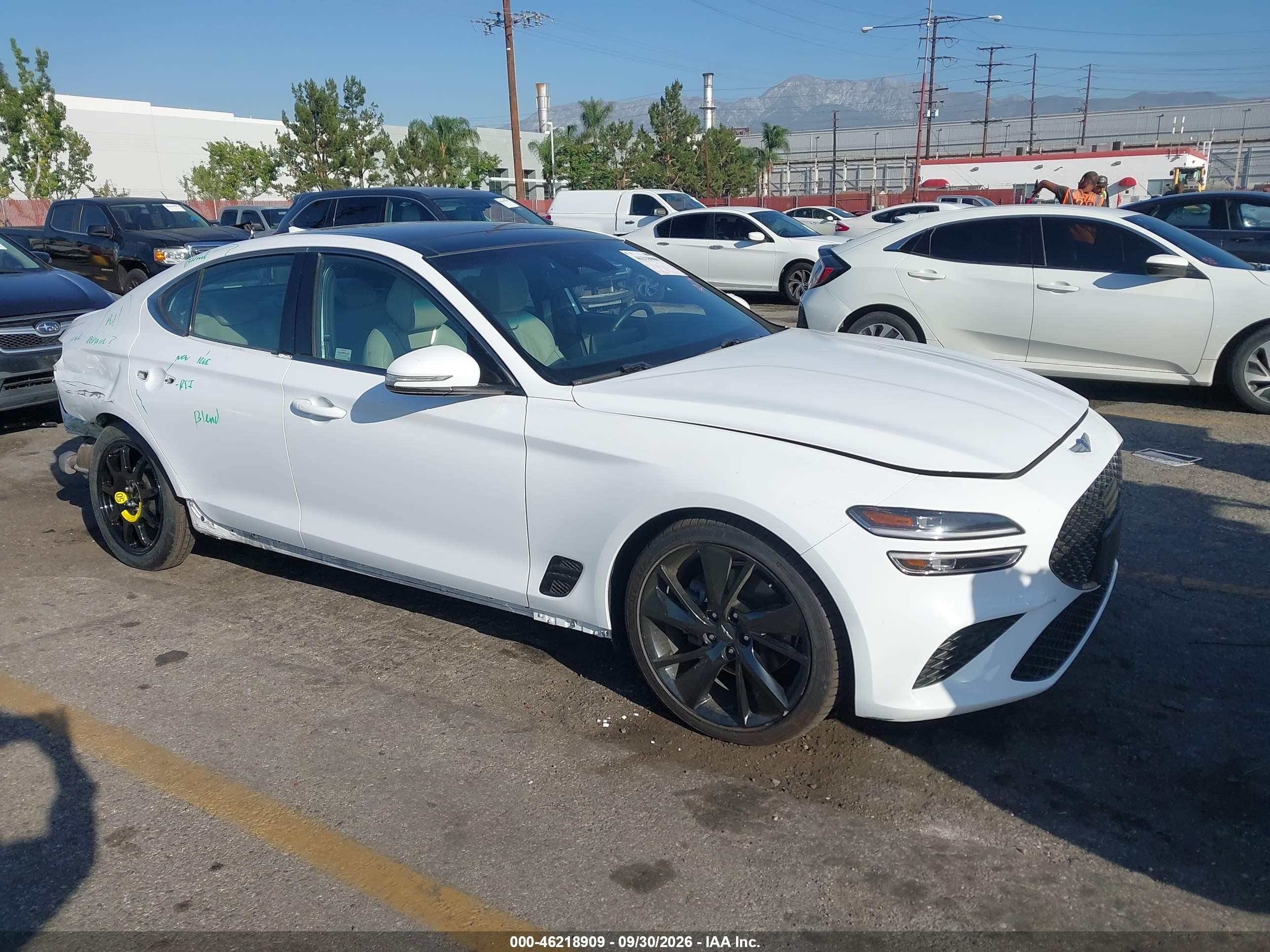2023 Genesis G70 VIN KMTG34TAXPU109040 — IAAI salvage auction photo