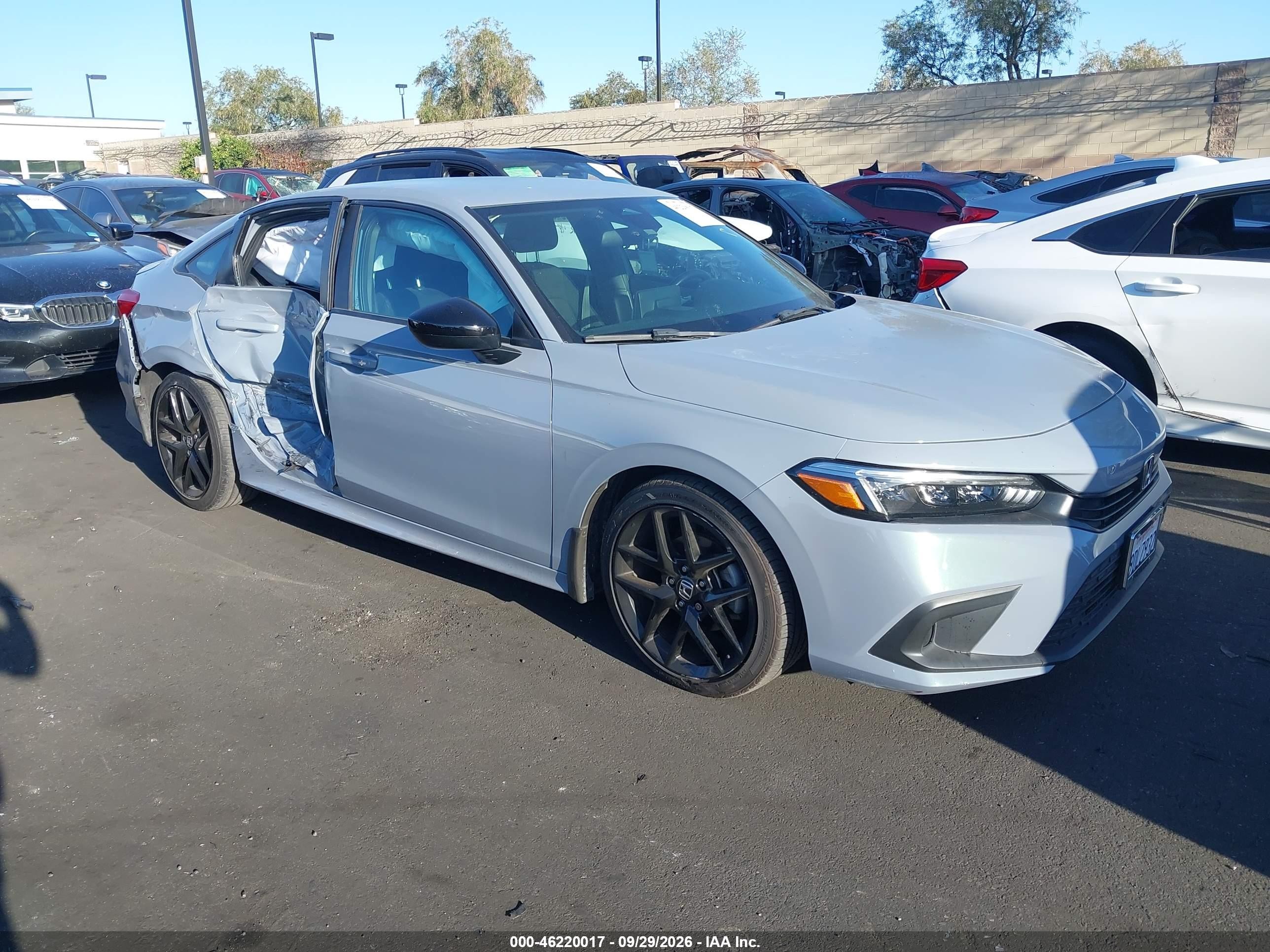 2022 Honda Civic VIN 2HGFE2F51NH601593 — IAAI salvage auction photo
