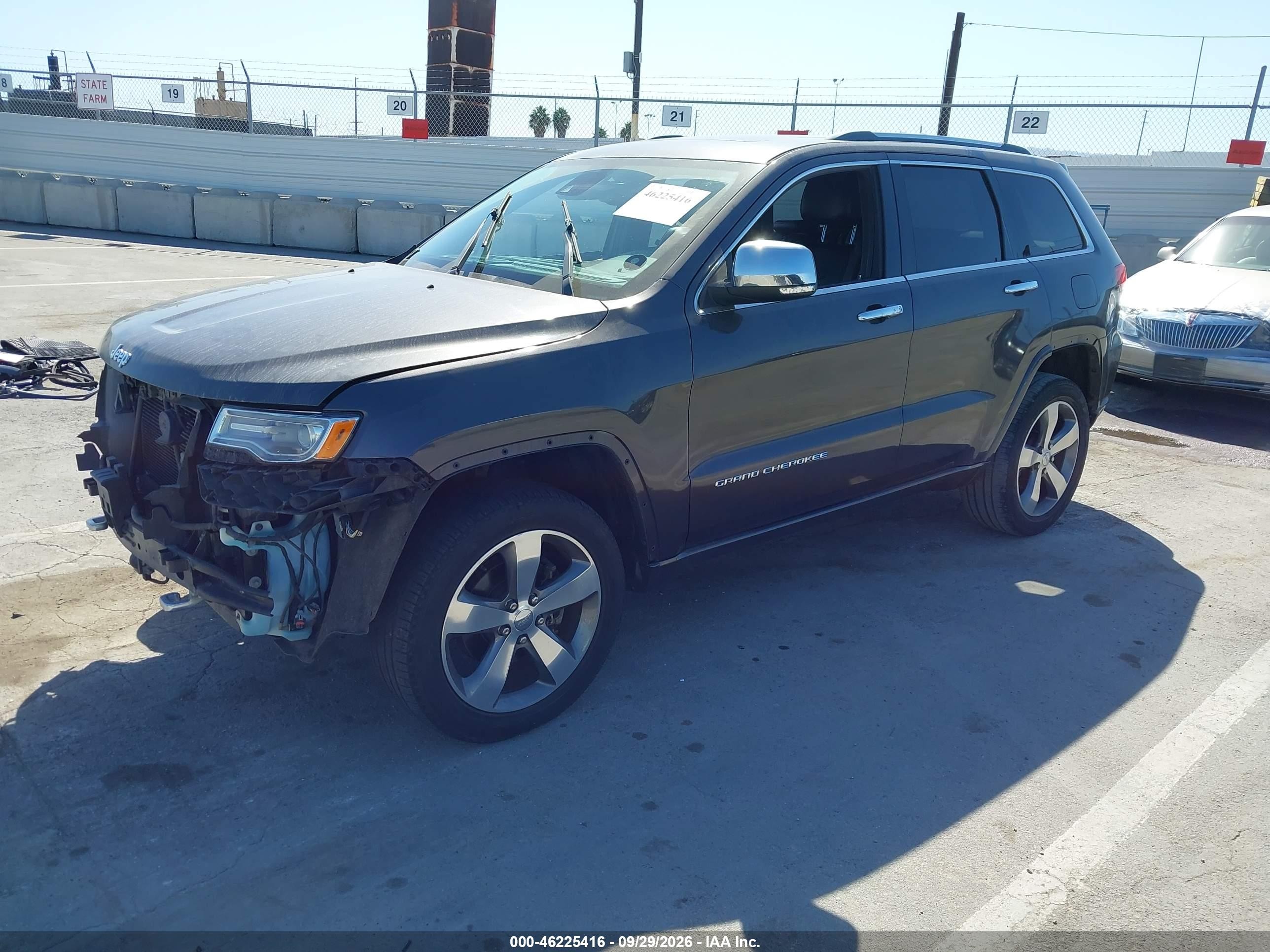 2015 Jeep Grand cherokee VIN 1C4RJFCG9FC833559 IAAI salvage auction — Front End, Salvage (California), sold $3,550 on 2026-10-02 (photo 2)