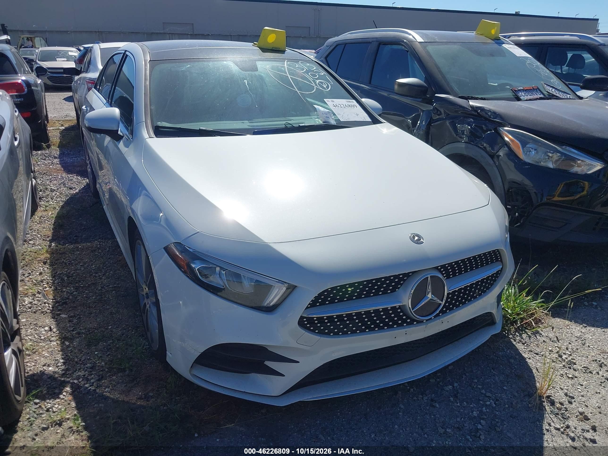2020 Mercedes-Benz A-Class VIN W1K3G4EB3LW043619 — IAAI salvage auction photo