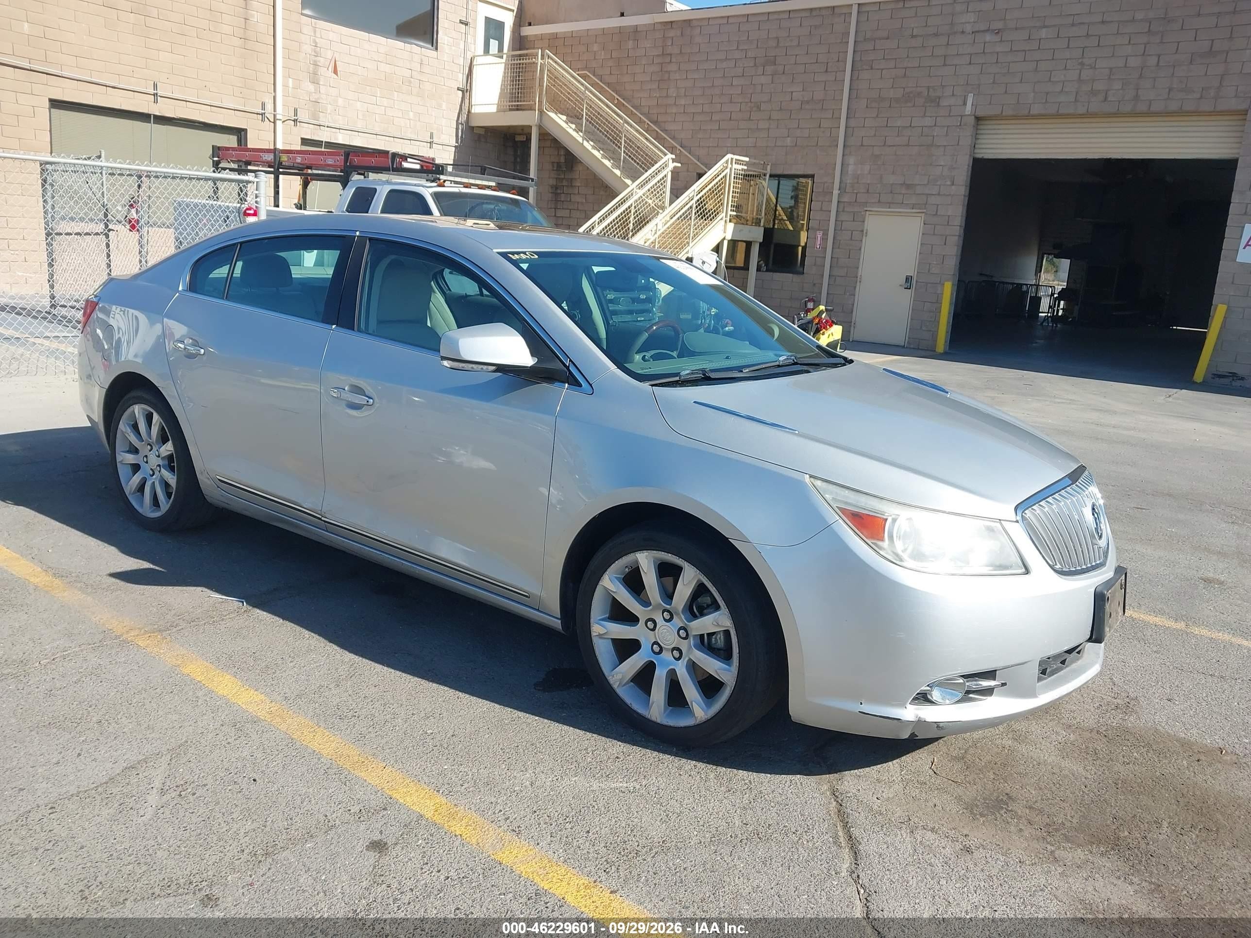 2012 Buick Lacrosse VIN 1G4GJ5E34CF265898 IAAI salvage auction — Side, Salvage (California), sold $1,650 on 2026-10-06 (photo 1)