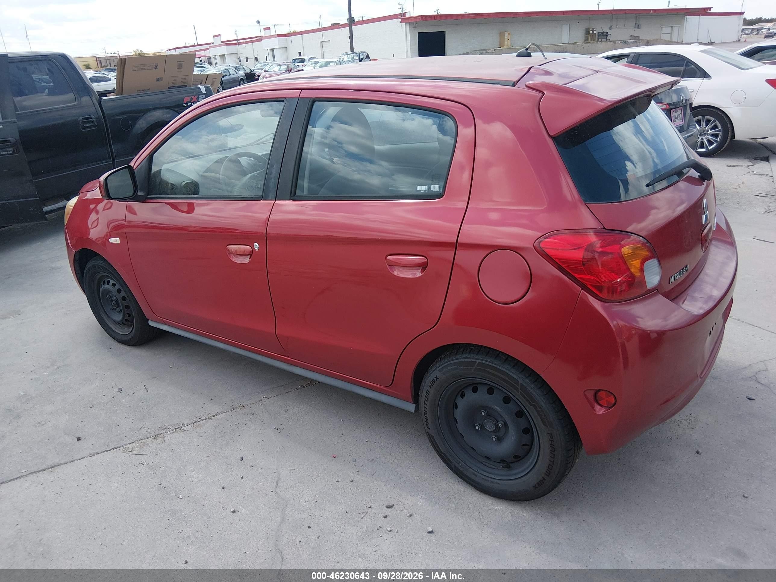 2015 Mitsubishi Mirage VIN ML32A3HJ3FH046021 IAAI salvage auction — Normal Wear, Original (Texas), sold $550 on 2026-10-05 (photo 3)