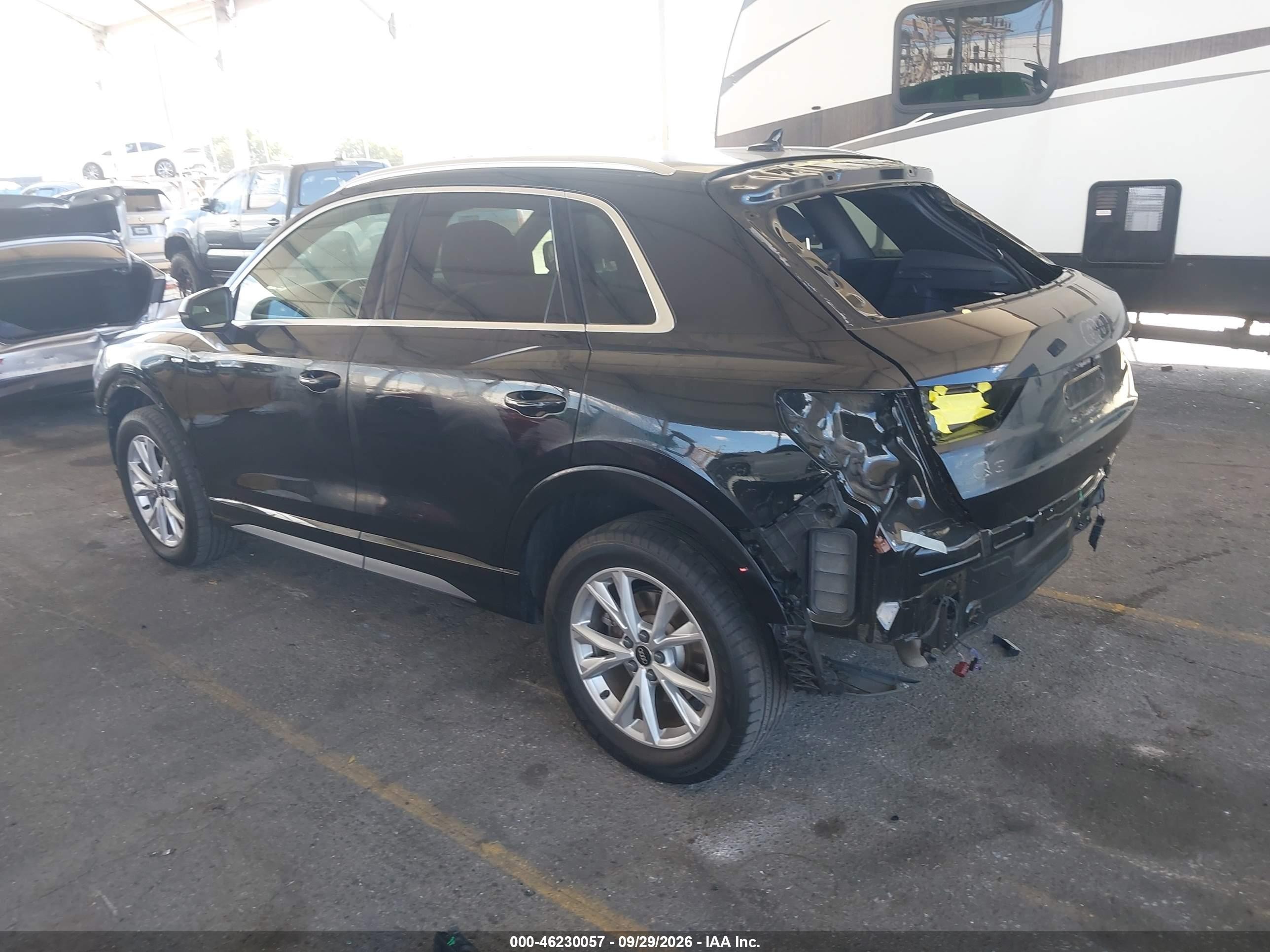 2022 Audi Q3 VIN WA1EECF35N1068624 IAAI salvage auction — Front & Rear, Salvage (California), sold $10,200 on 2026-10-21 (photo 3)