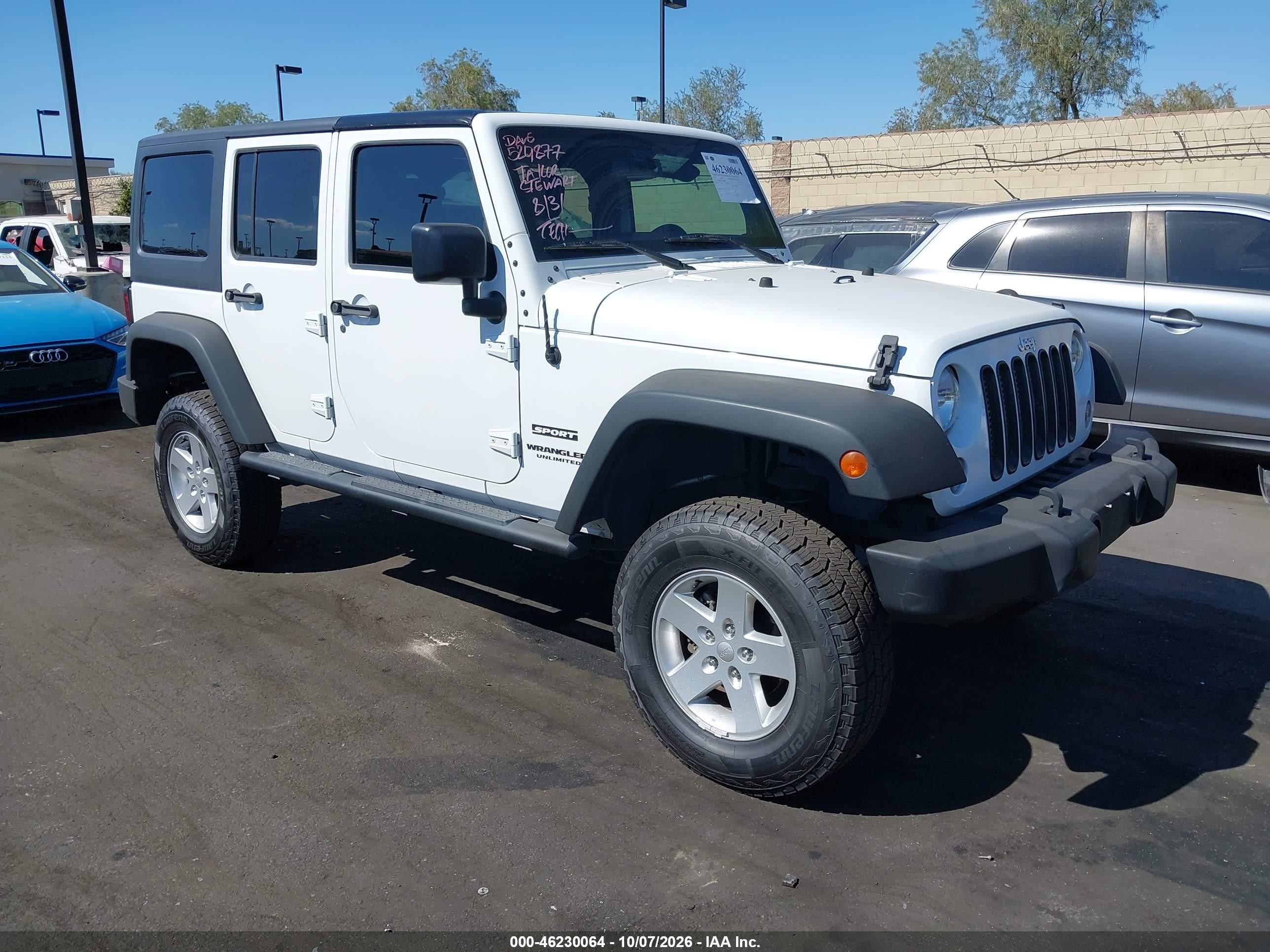 2017 Jeep Wrangler Unlimited VIN 1C4BJWDGXHL645880 — IAAI salvage auction photo