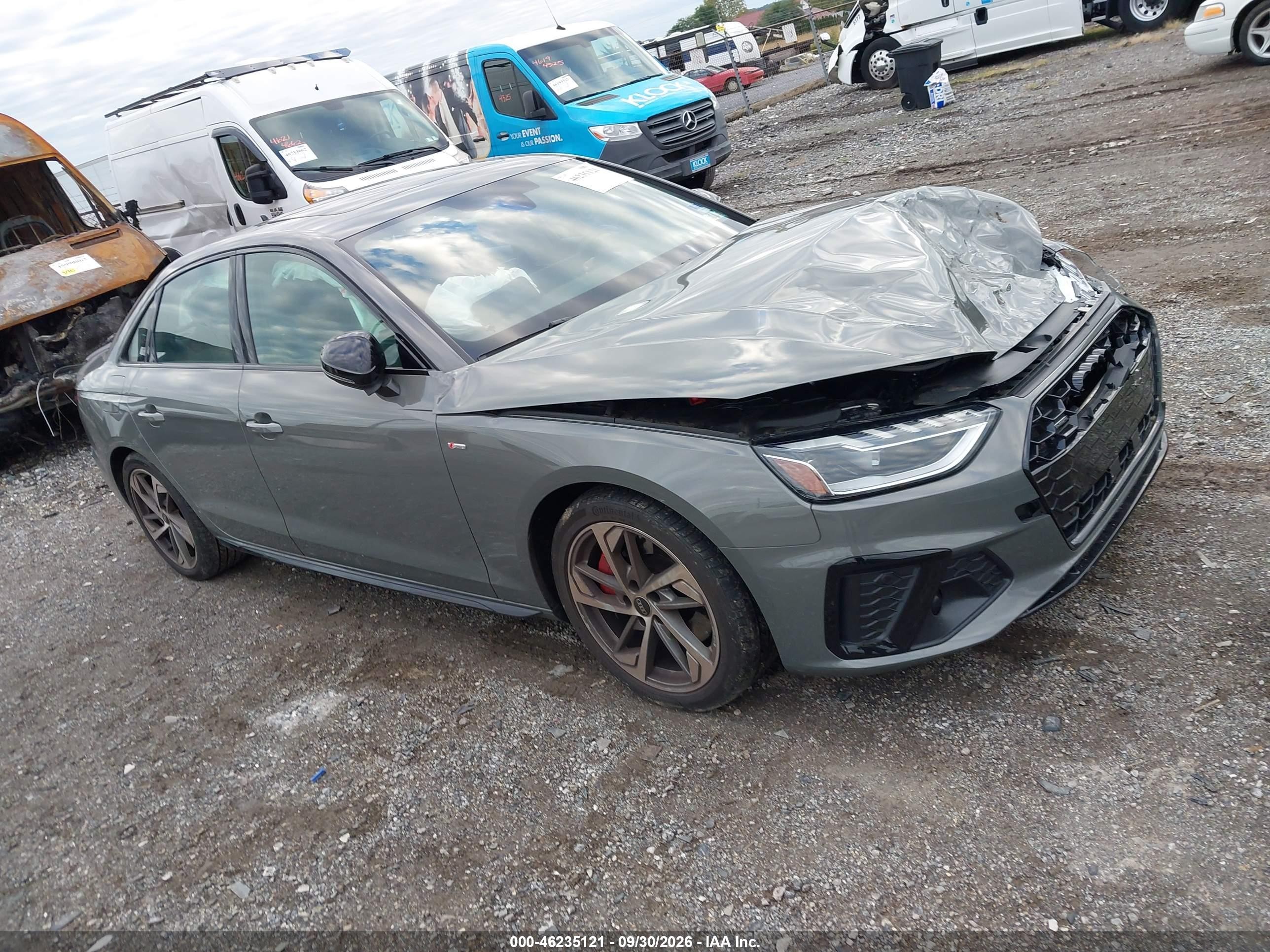2023 Audi A4 VIN WAUEAAF47PA029435 — IAAI salvage auction photo