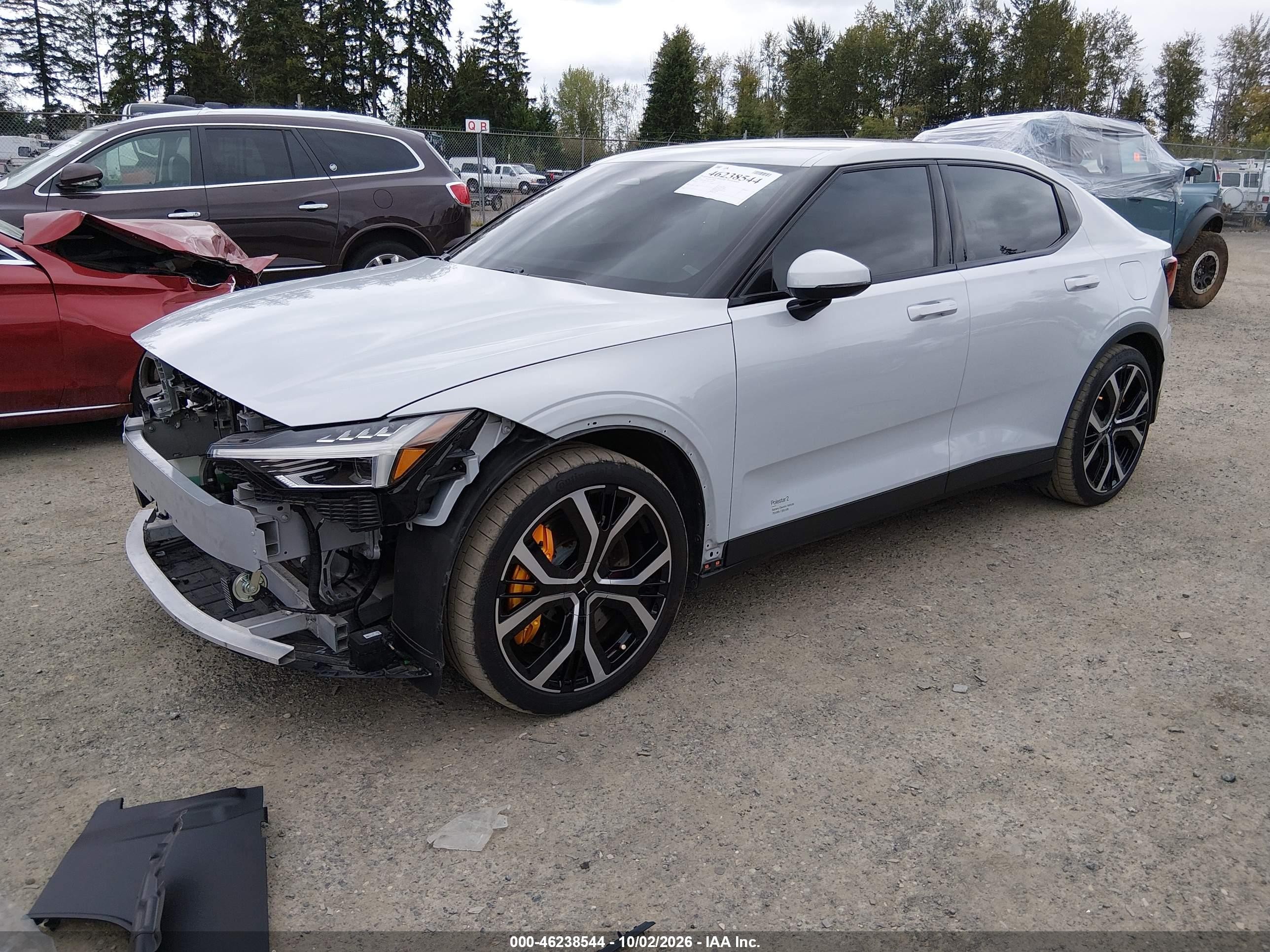 2023 Polestar 2 VIN YSMET3KA2PL121436 IAAI salvage auction — Front End, Bill Of Sale (Washington), sold $13,500 on 2026-10-08 (photo 2)