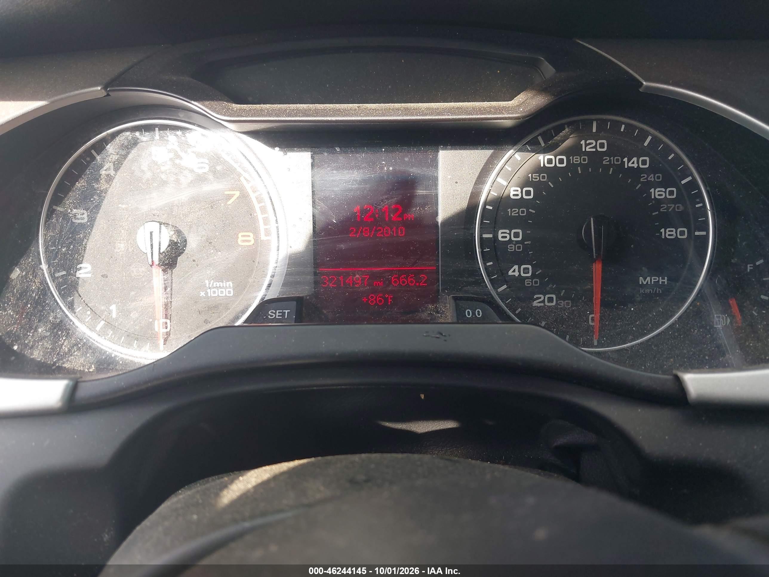 2012 Audi A4 VIN WAUFFAFL0CN012279 IAAI salvage auction — Normal Wear, Original (Texas), sold $500 on 2026-10-23 (photo 7)