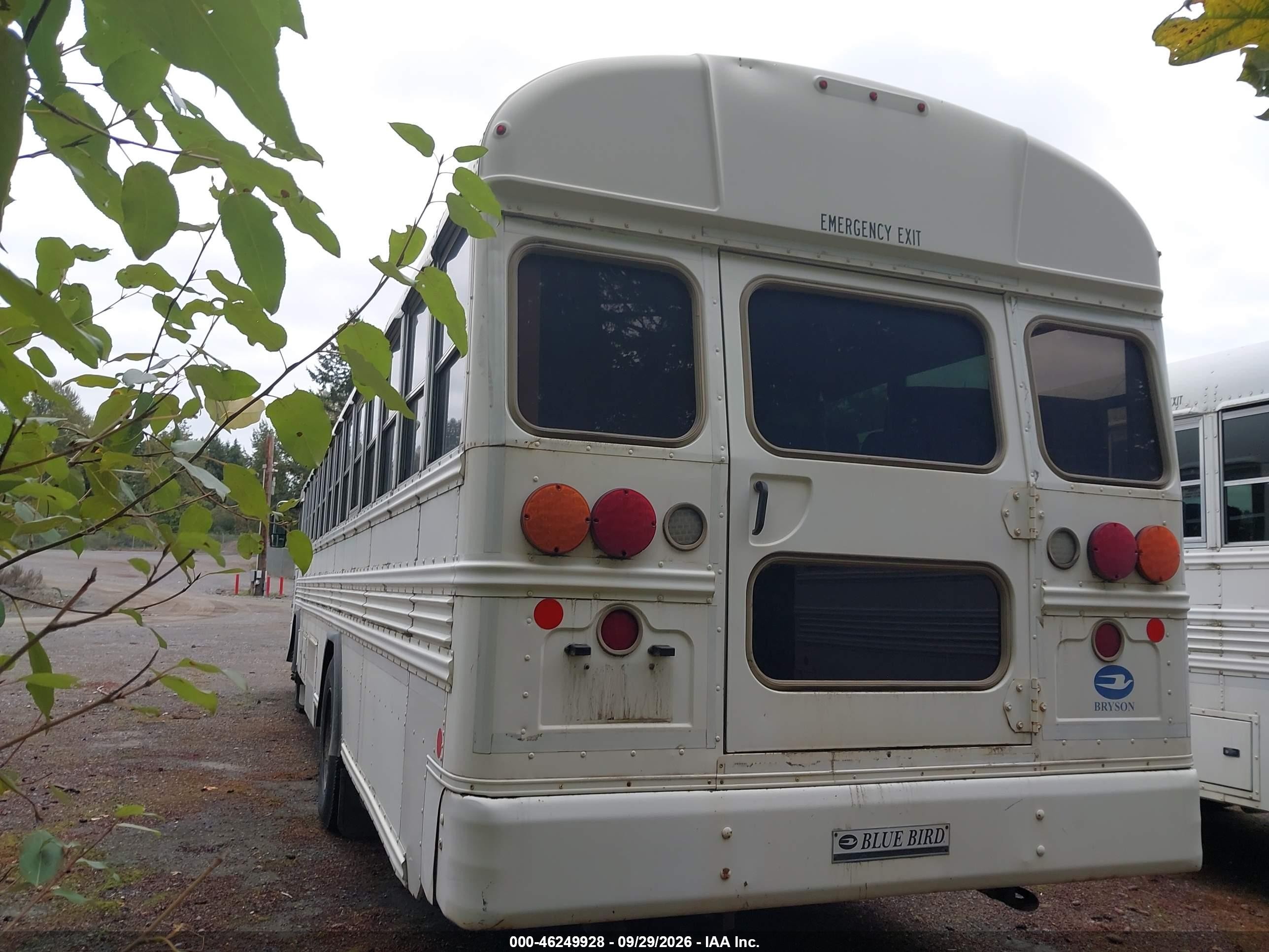 2016 Blue Bird School Bus / Transit Bus VIN 1BABLCPA8GF320264 IAAI salvage auction — Normal Wear, Sf97 (Washington), sold $21,500 on 2026-10-15 (photo 3)
