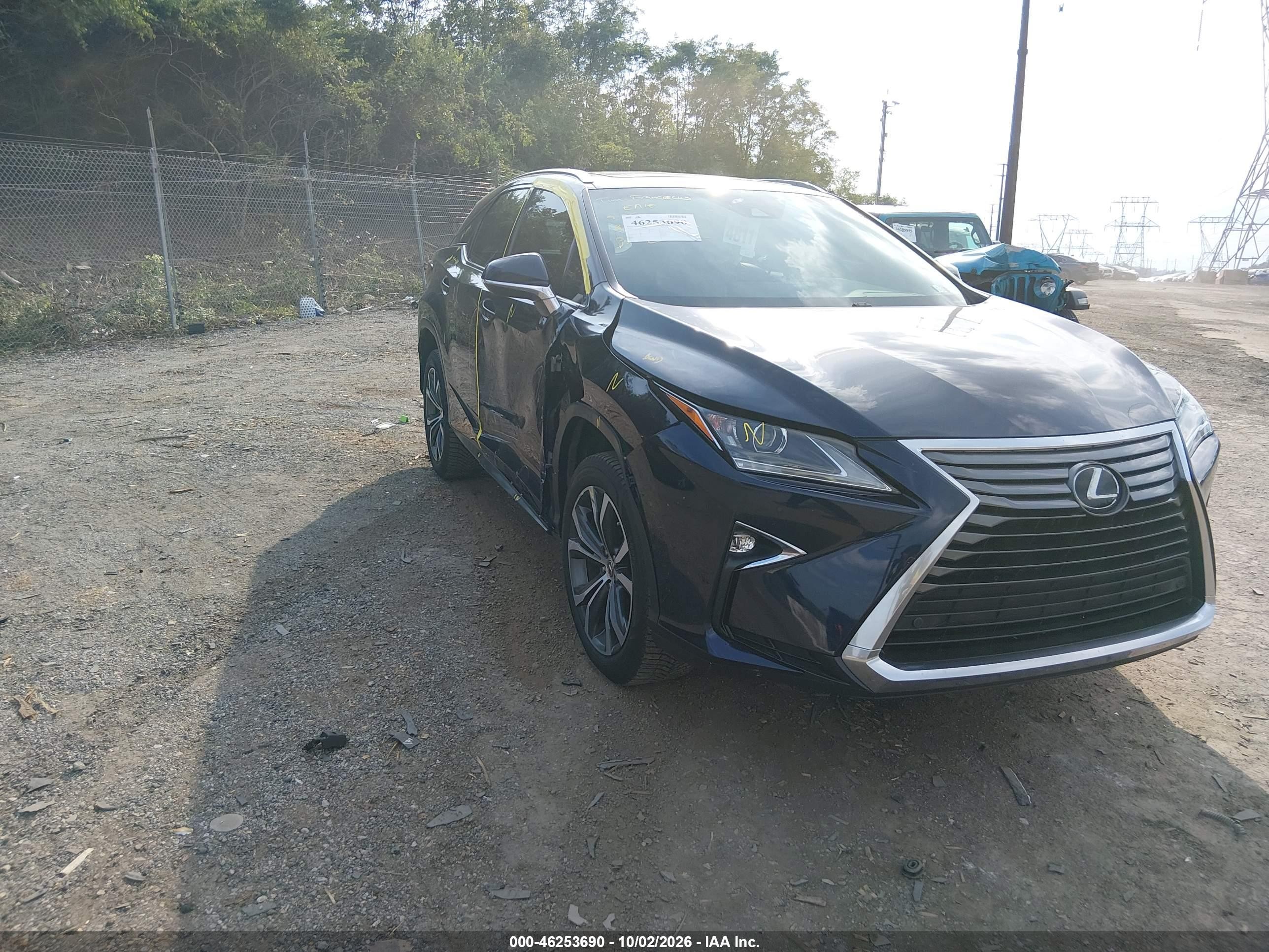 2017 Lexus Rx VIN 2T2BZMCA4HC107673 IAAI salvage auction — Unknown, Salvage (Pennsylvania), sold $13,300 on 2026-10-07 (photo 1)