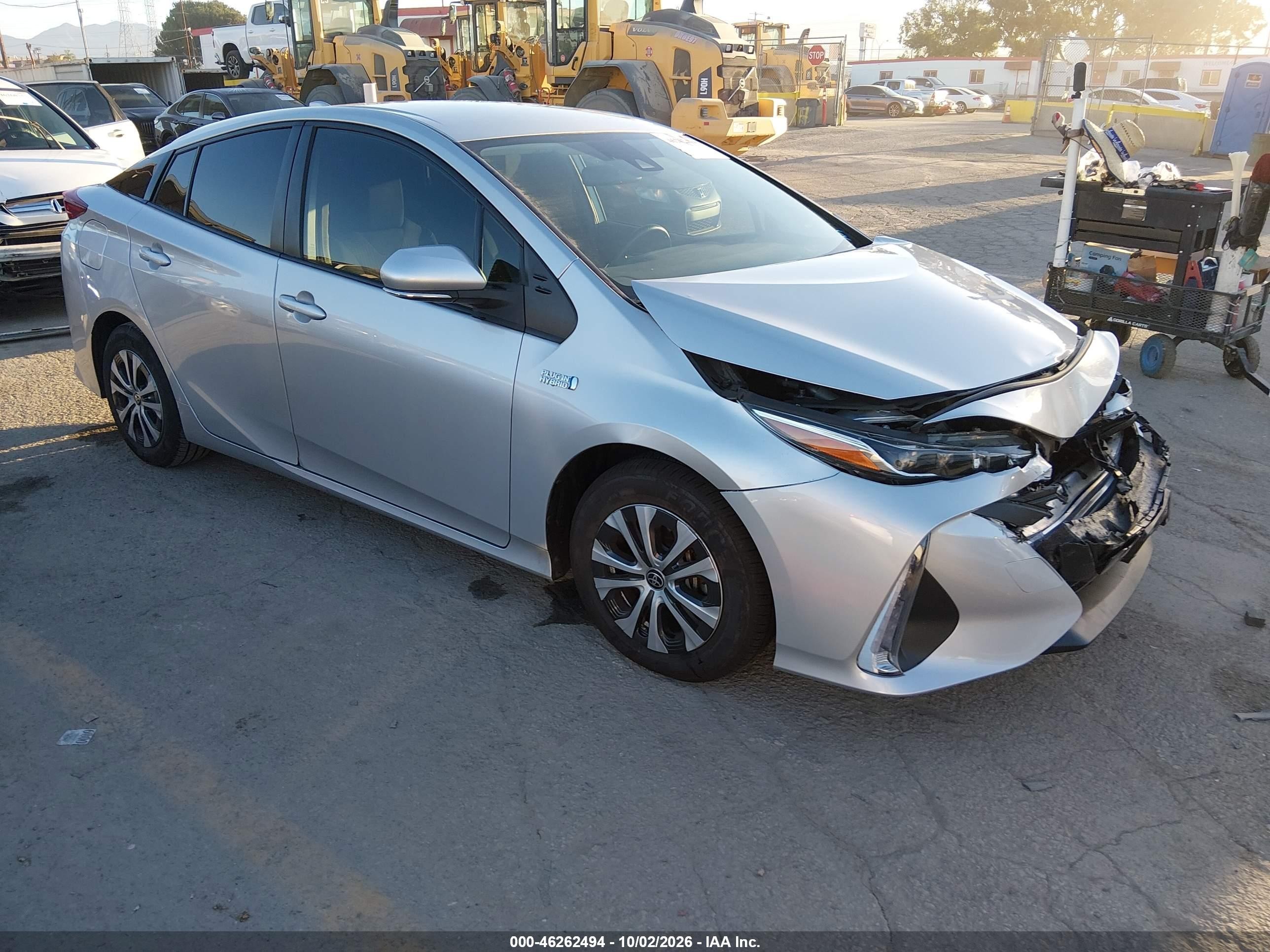 2021 Toyota Prius Prime VIN JTDKAMFP0M3188783 — IAAI salvage auction photo