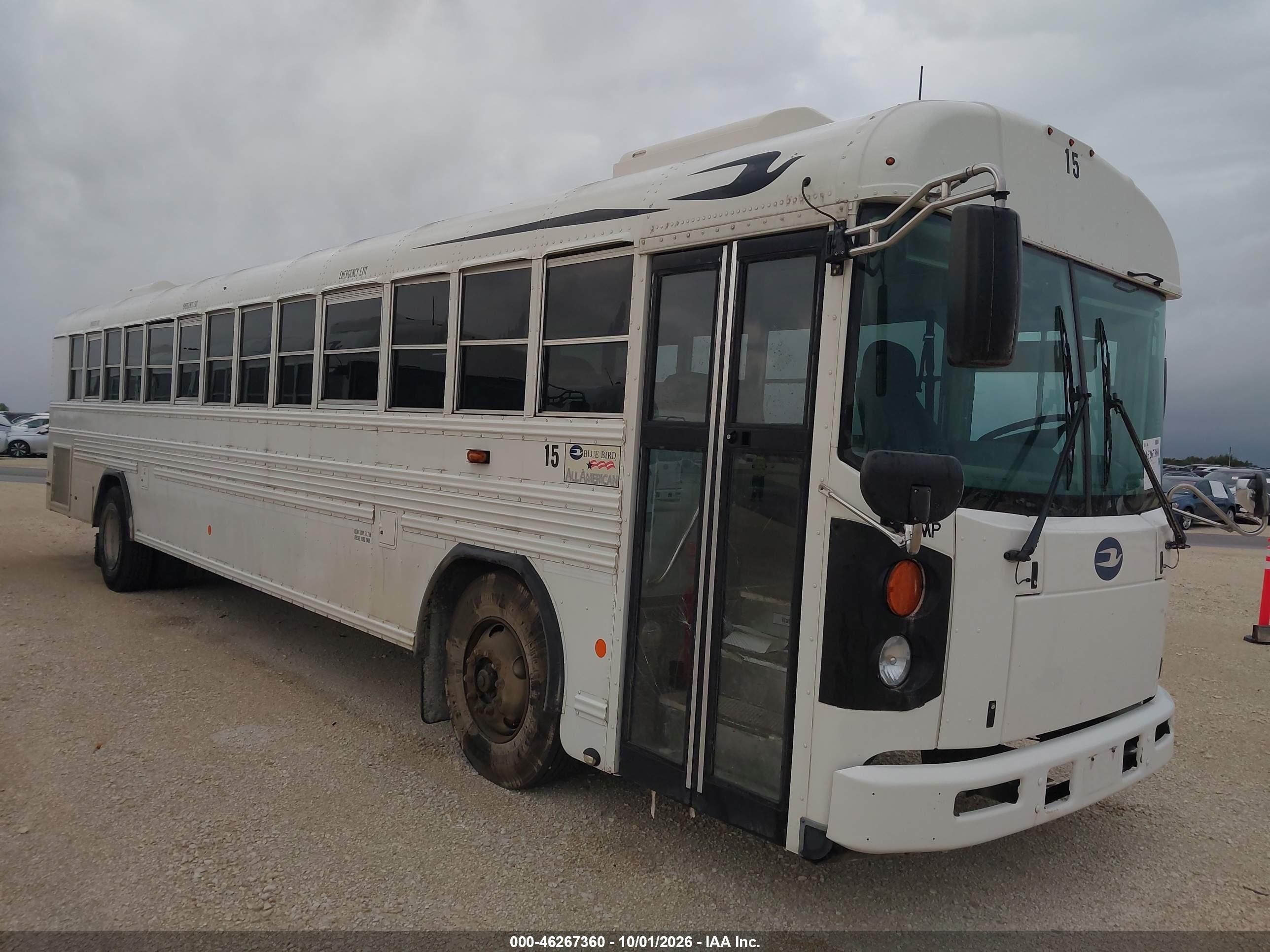 2016 Blue Bird School Bus / Transit Bus VIN 1BABNBPA2GF320619 — IAAI salvage auction photo