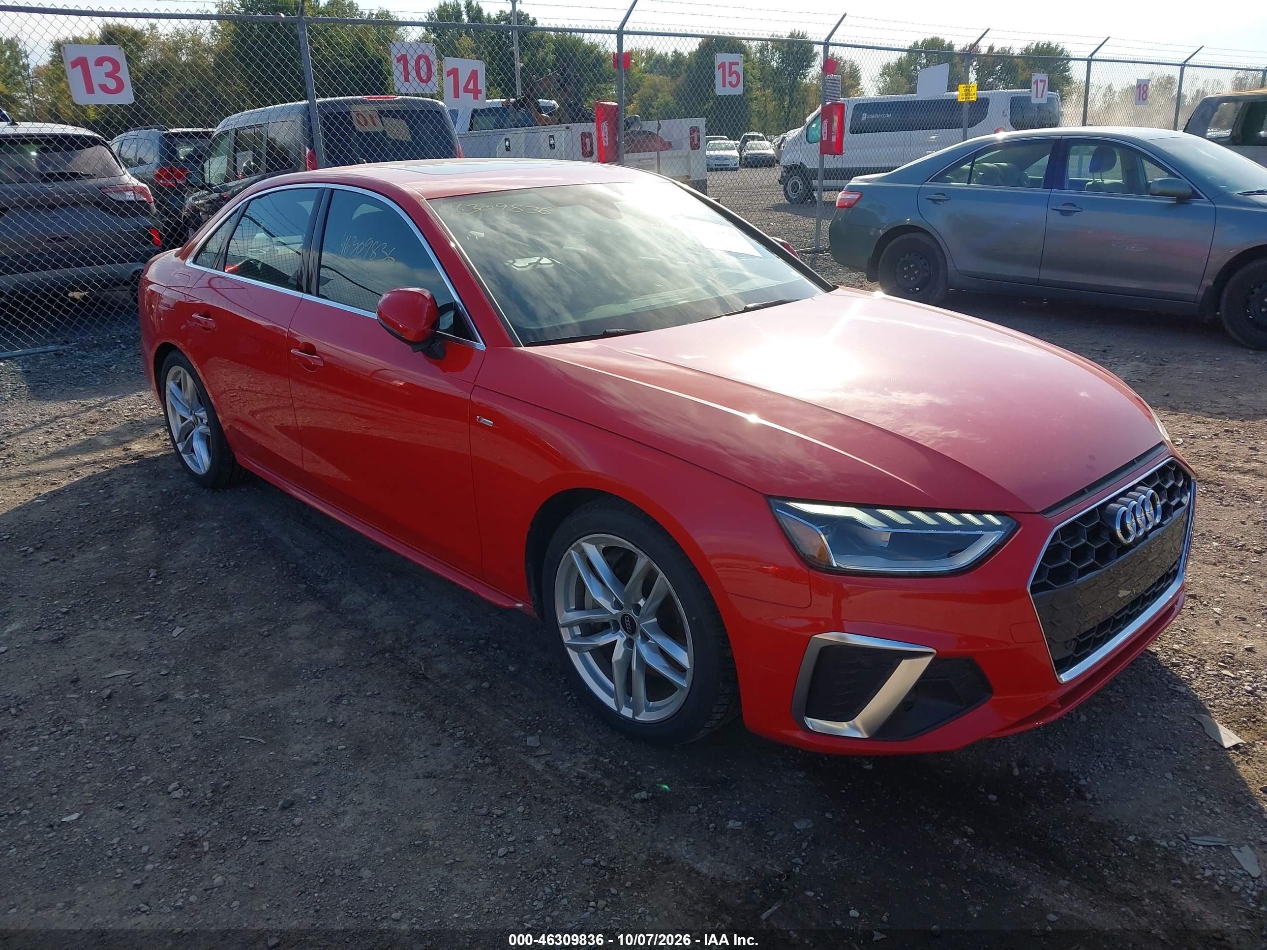 2024 Audi A4 VIN WAUEAAF47RN012873 — IAAI salvage auction photo