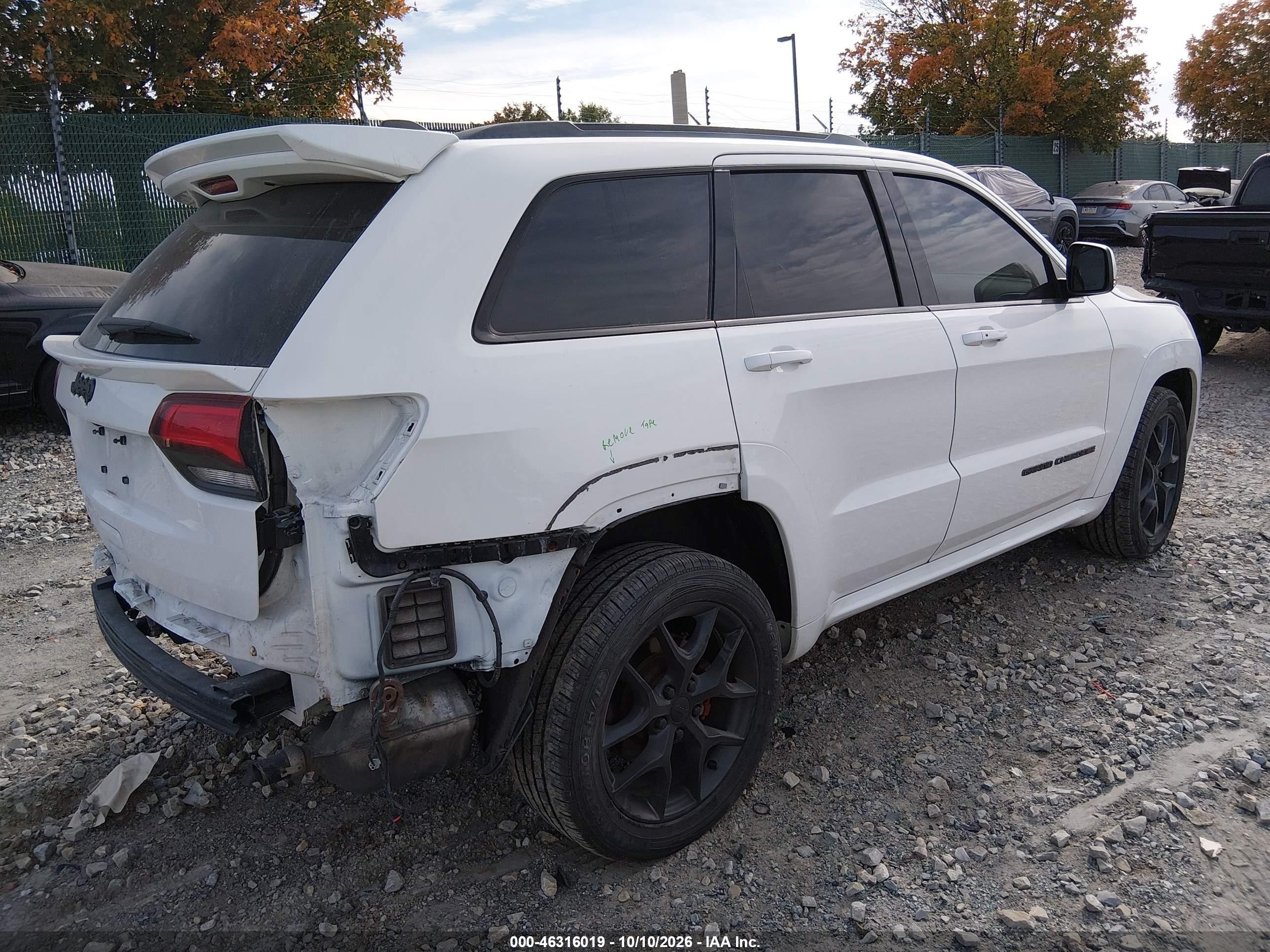 2020 Jeep Grand cherokee VIN 1C4RJFBG4LC425354 IAAI salvage auction — Rear End, Salvage (Pennsylvania), sold $7,600 on 2026-10-16 (photo 4)
