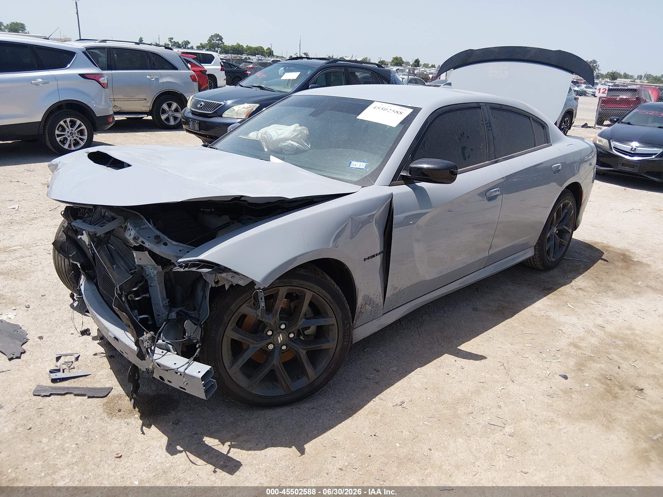 2022 Dodge Charger VIN 2C3CDXCT1NH202045 IAAI salvage auction — Front & Rear, Salvage (Texas), sold $5,800 on 2026-10-03 (photo 2)