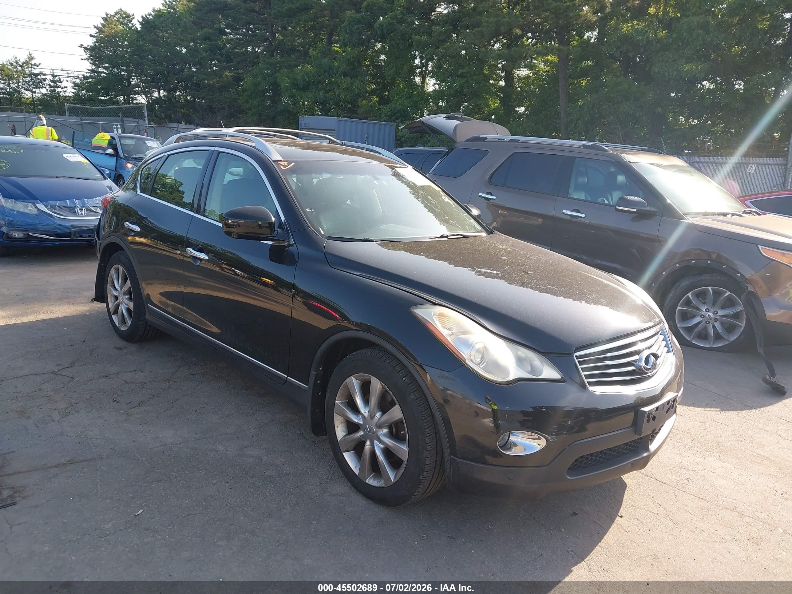 2012 Infiniti Ex VIN JN1AJ0HRXCM453482 IAAI salvage auction — Rear End, Wait Title, sold $600 on 2026-09-20 (photo 1)