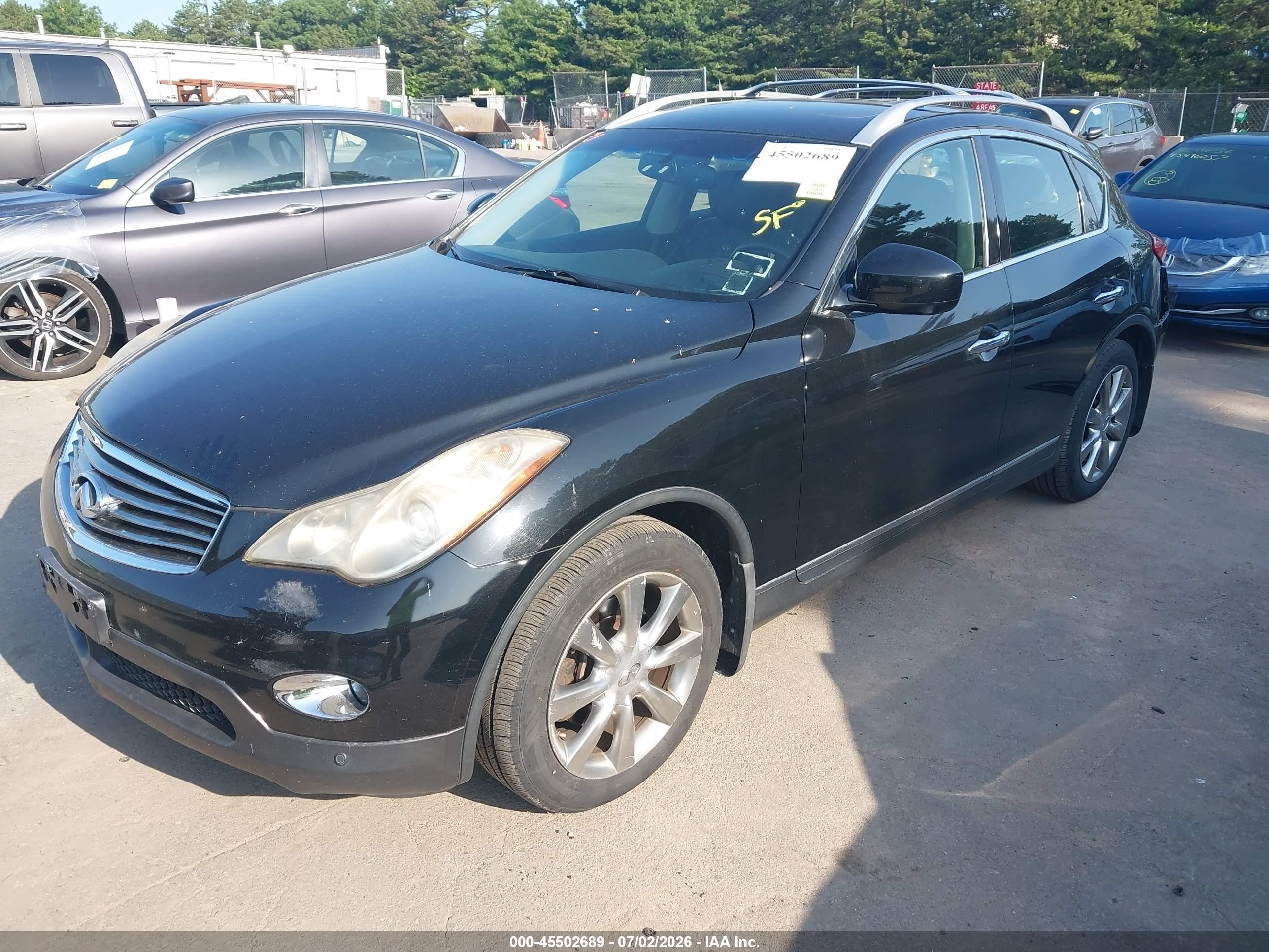 2012 Infiniti Ex VIN JN1AJ0HRXCM453482 IAAI salvage auction — Rear End, Wait Title, sold $600 on 2026-09-20 (photo 2)