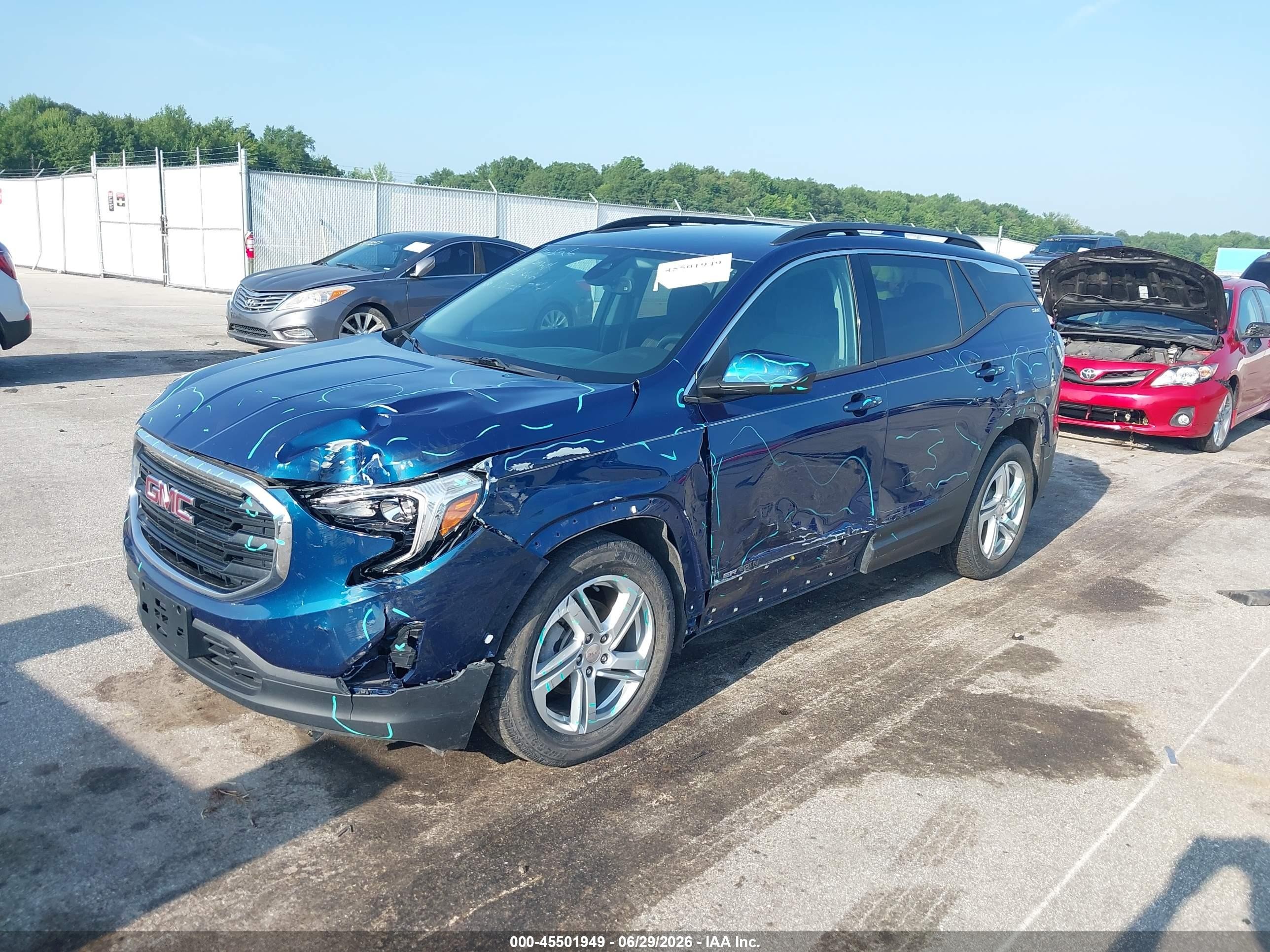 2020 Gmc Terrain VIN 3GKALMEV2LL177961 IAAI salvage auction — Front End, Salvage (Indiana), sold $1,300 on 2026-09-03 (photo 2)