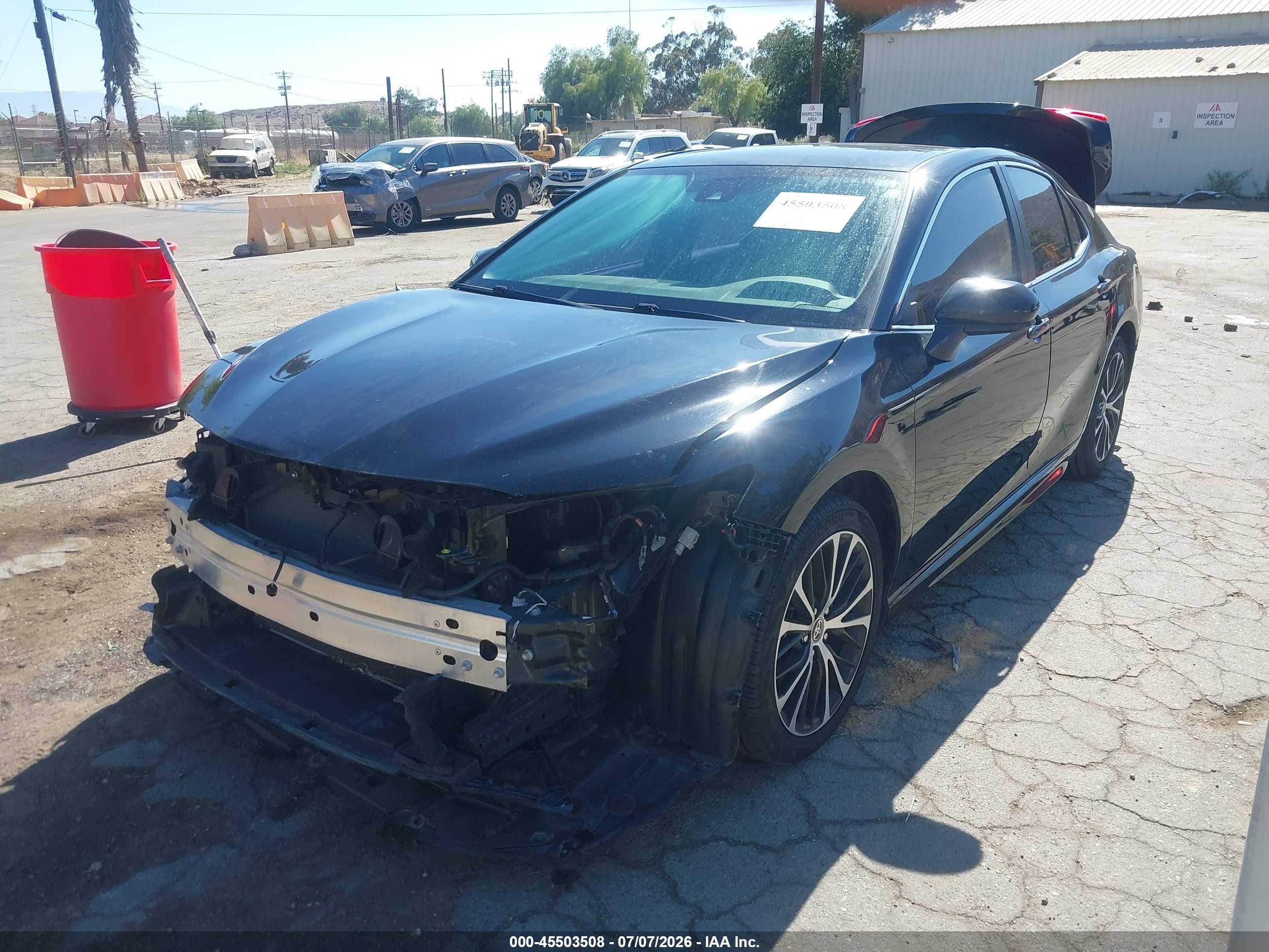 2020 Toyota Camry VIN 4T1G11AK6LU363316 IAAI salvage auction — Front & Rear, Salvage (California), sold $6,750 on 2026-07-12 (photo 2)