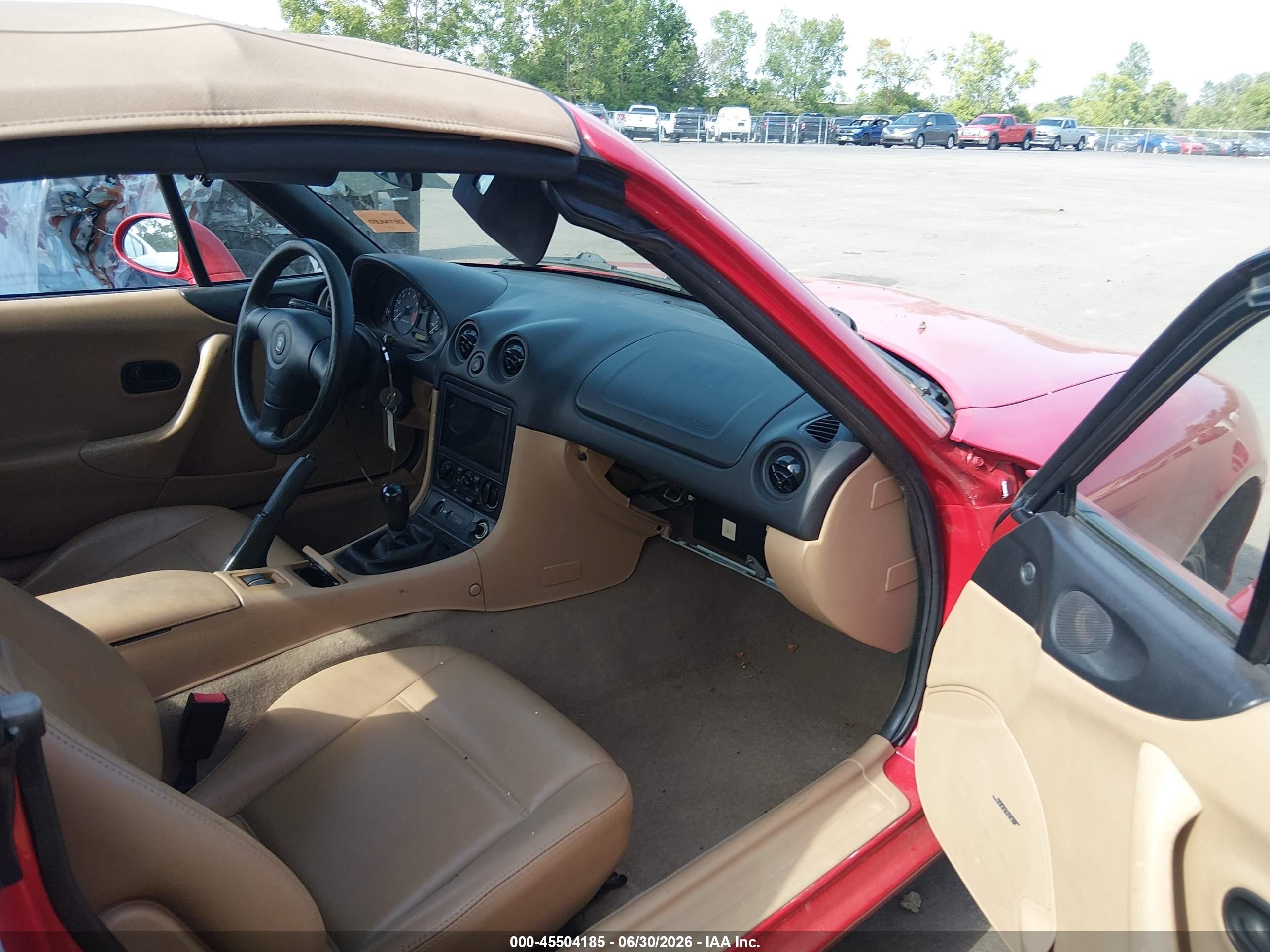 1999 Mazda MX-5 Miata VIN JM1NB3536X0113031 IAAI salvage auction — Rear End, Salvage (Ohio), sold $1,450 on 2026-07-11 (photo 5)