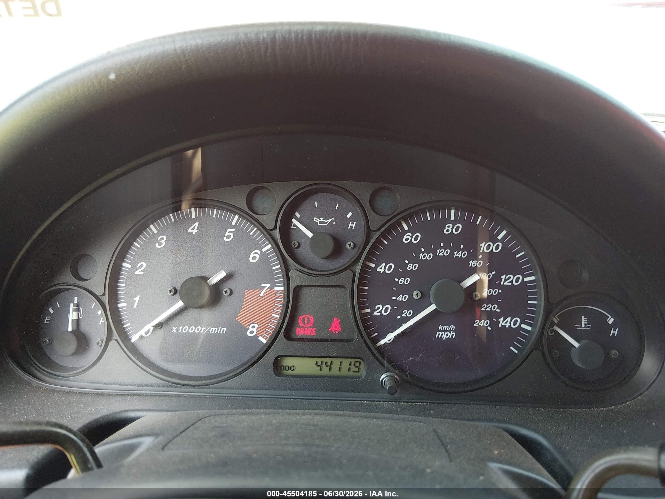 1999 Mazda MX-5 Miata VIN JM1NB3536X0113031 IAAI salvage auction — Rear End, Salvage (Ohio), sold $1,450 on 2026-07-11 (photo 7)