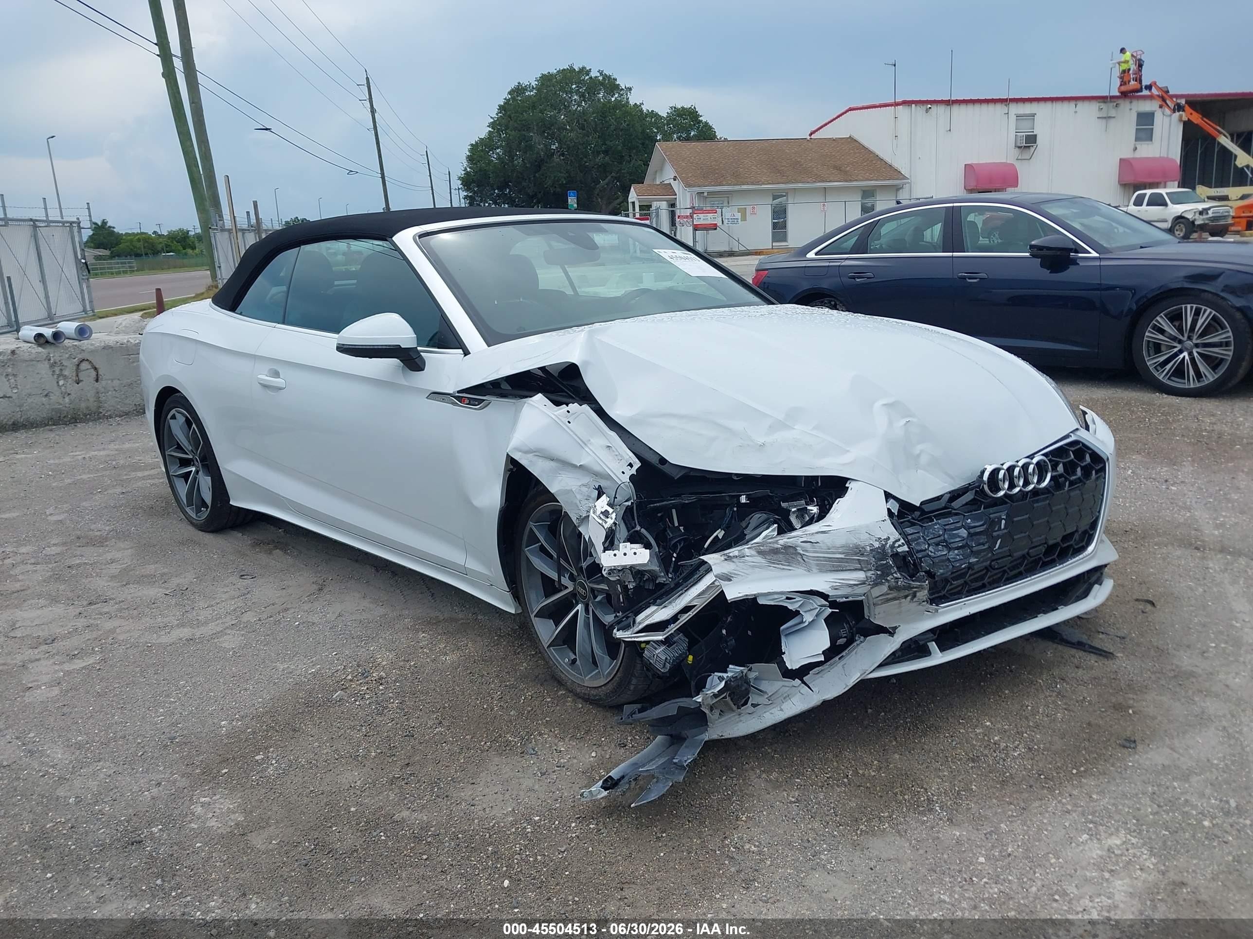 2023 Audi A5 VIN WAU4AGF58PN001532 — IAAI salvage auction photo