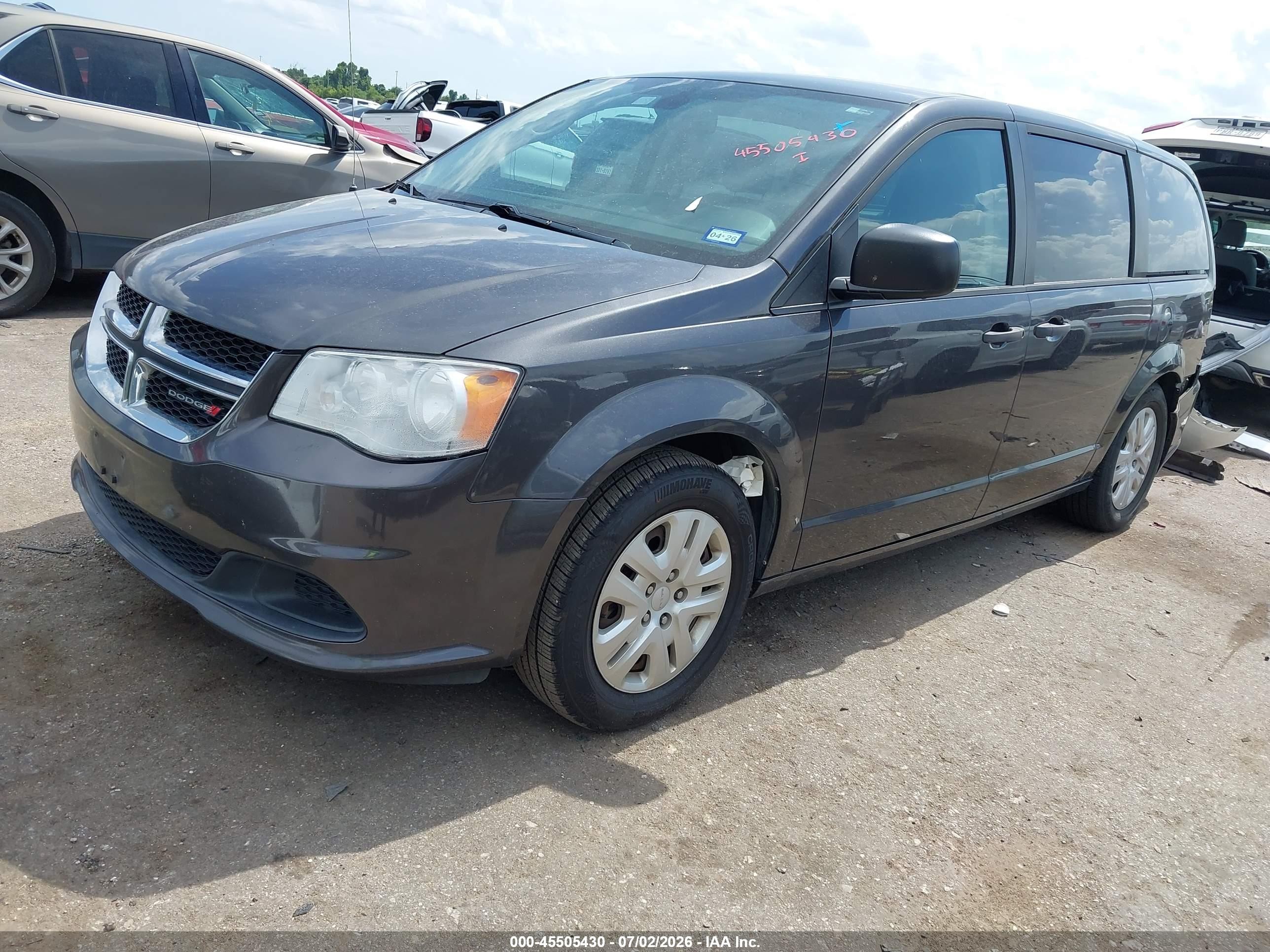 2019 Dodge Caravan VIN 2C4RDGBG2KR558360 IAAI salvage auction — Rear End, Salvage (Texas), sold $1,700 on 2026-09-09 (photo 2)