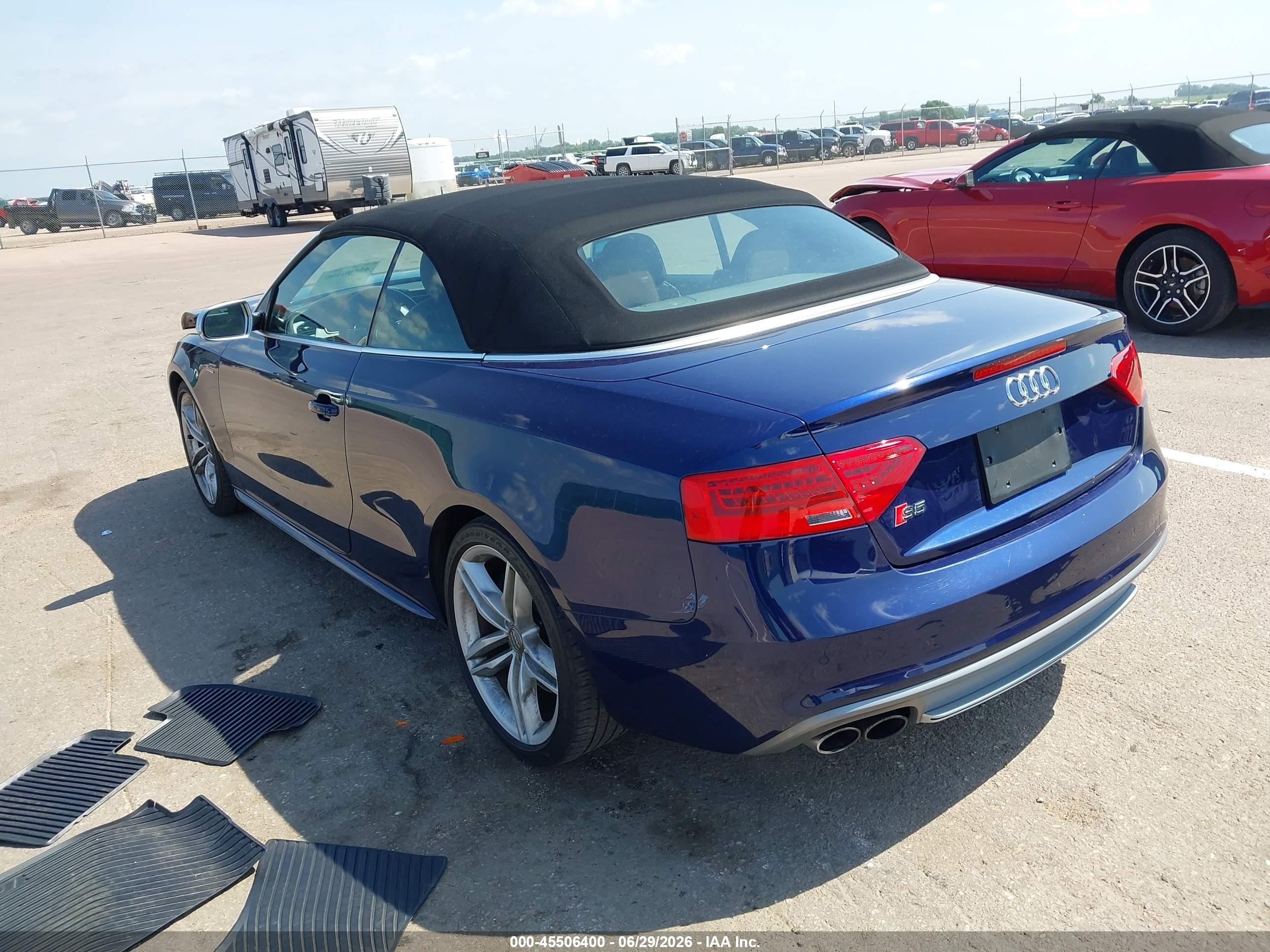 2013 Audi S5 VIN WAUVGAFH0DN005967 IAAI salvage auction — Front End, Regular (South Dakota), sold $3,100 on 2026-09-19 (photo 3)