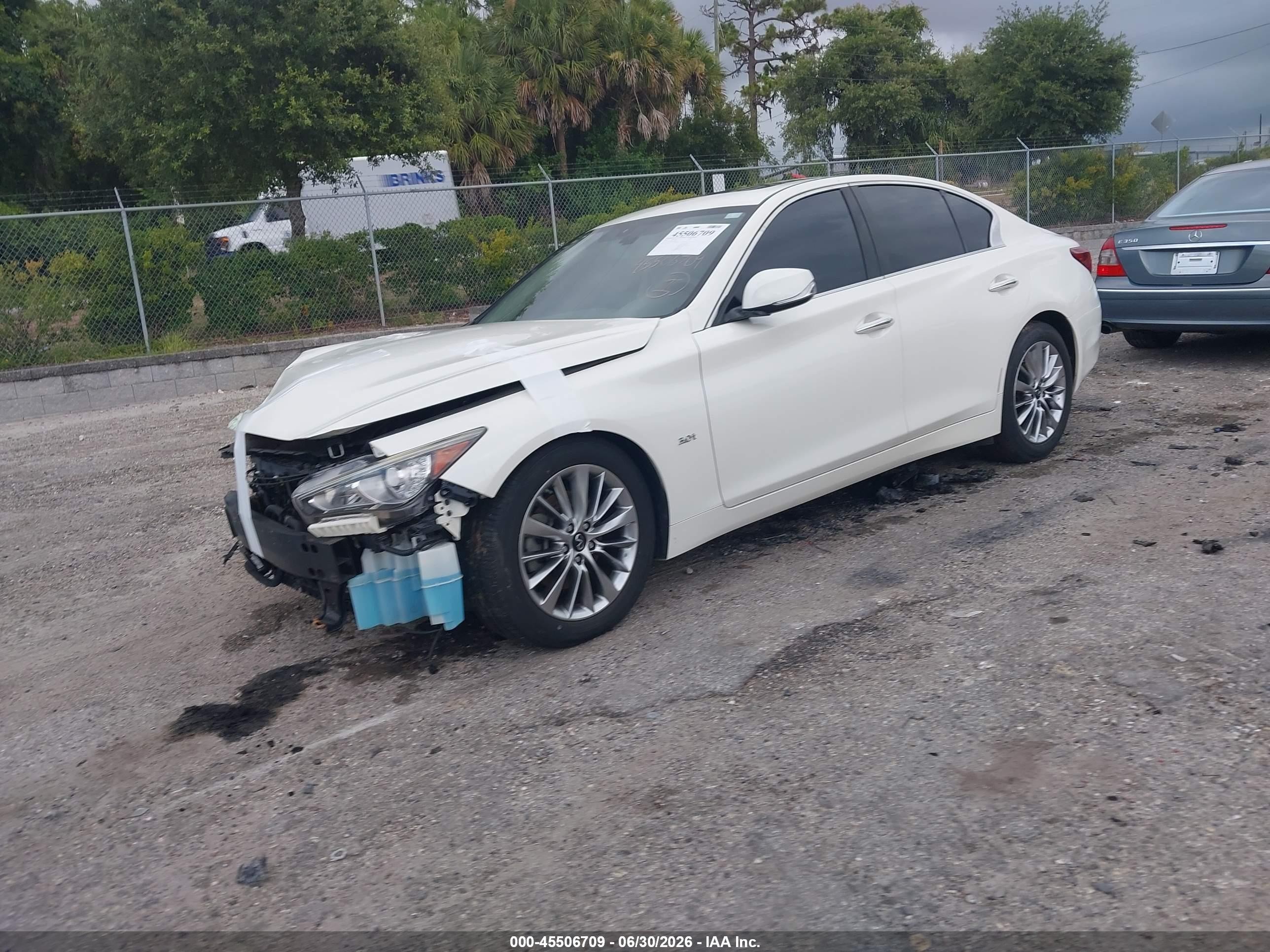 2019 Infiniti Q50 VIN JN1EV7AP3KM543689 IAAI salvage auction — Front End, Rebuildable (Florida), sold $3,200 on 2026-09-26 (photo 6)
