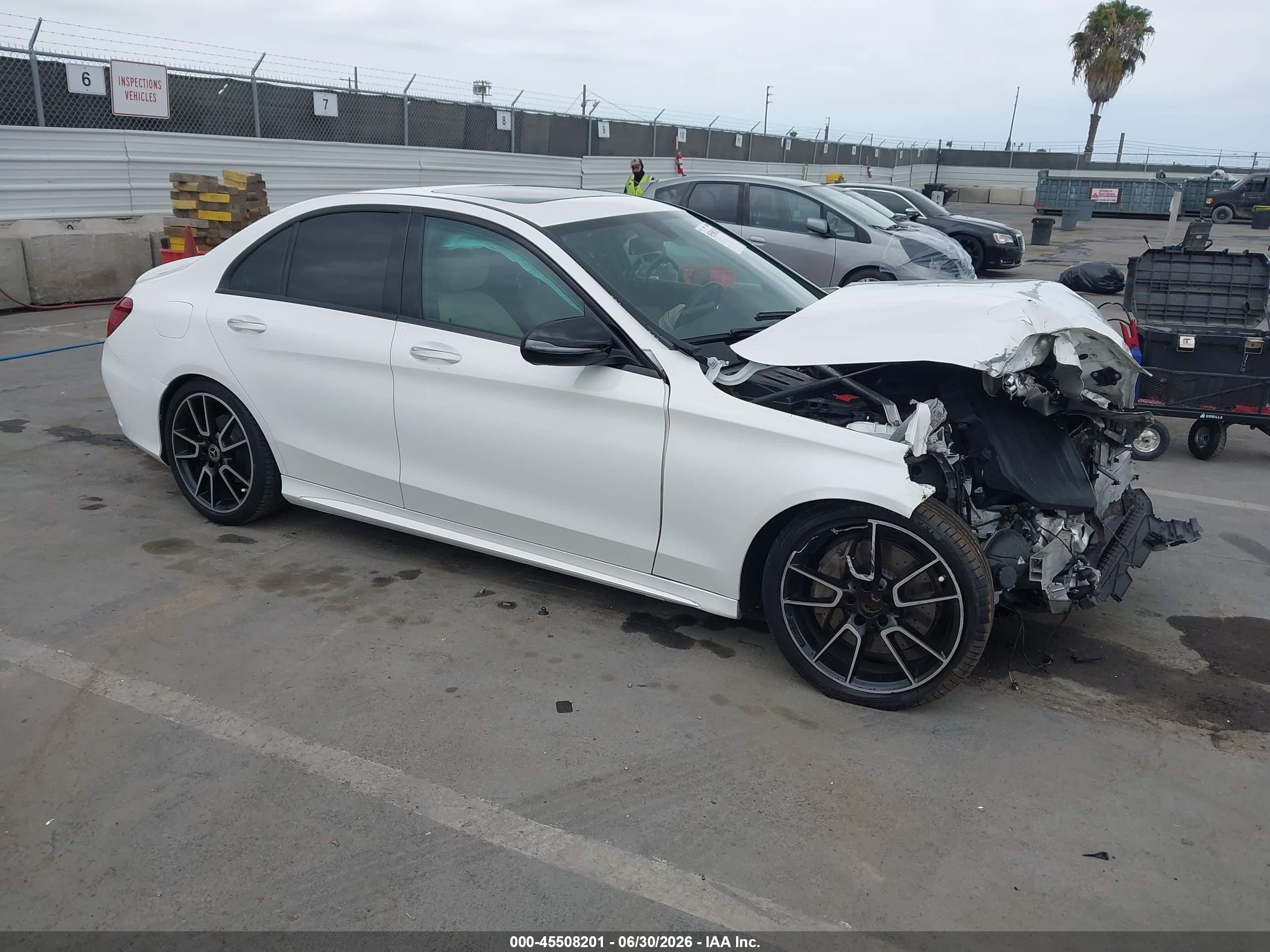 2020 Mercedes-Benz C-Class VIN 55SWF8DB6LU323122 IAAI salvage auction — Front End, Salvage (California), sold $3,000 on 2026-09-27 (photo 1)