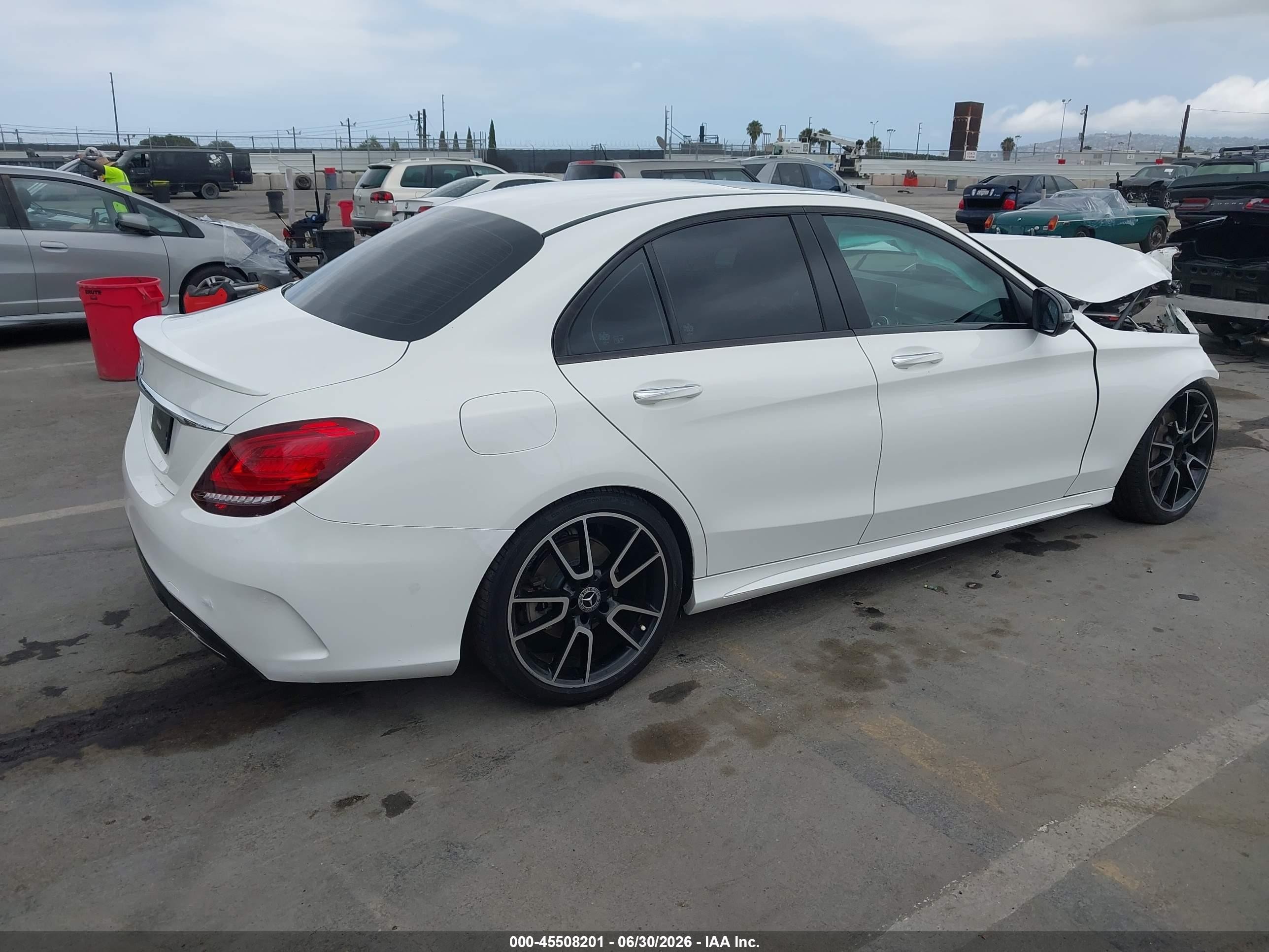 2020 Mercedes-Benz C-Class VIN 55SWF8DB6LU323122 IAAI salvage auction — Front End, Salvage (California), sold $3,000 on 2026-09-27 (photo 4)