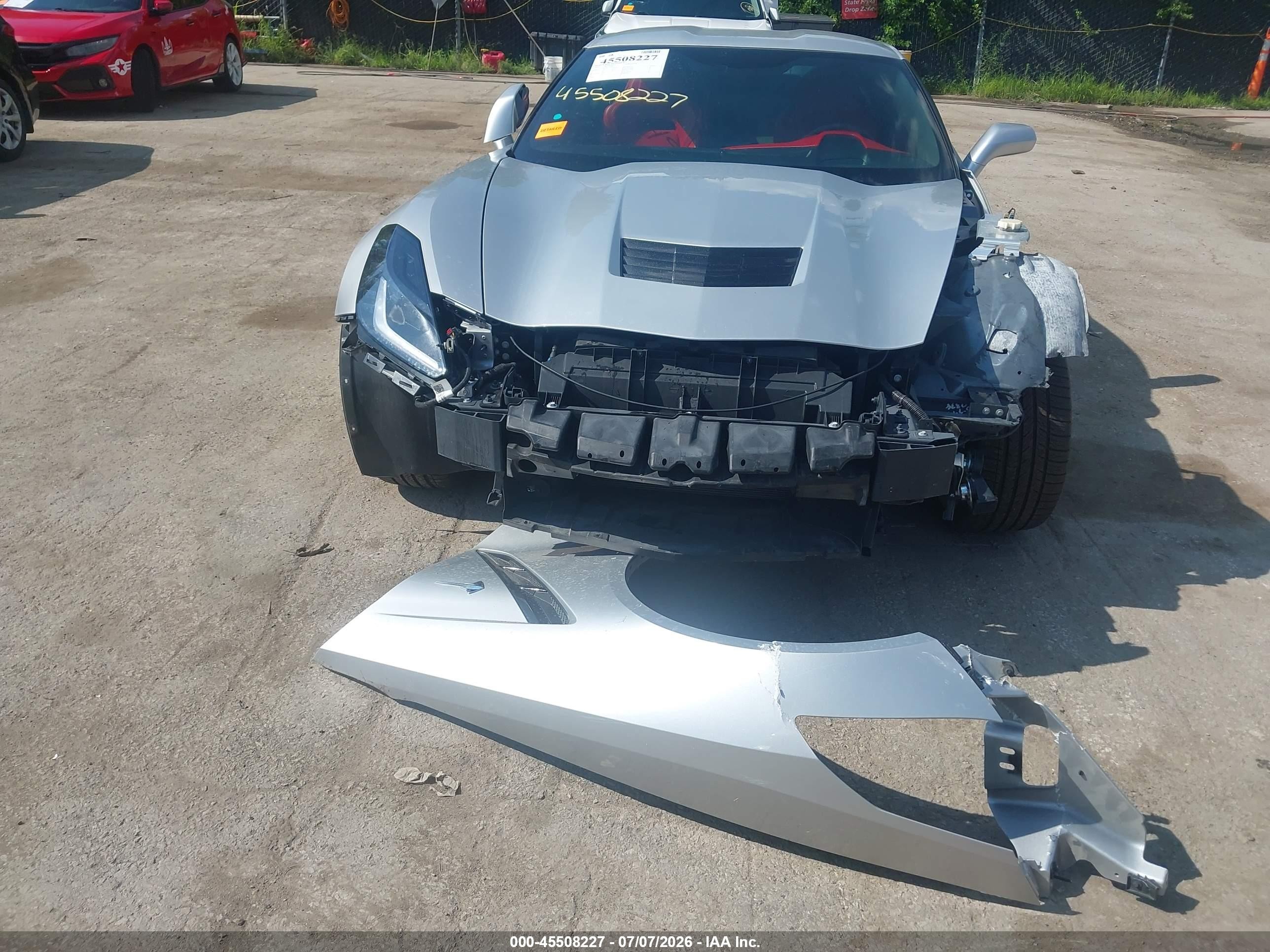 2019 Chevrolet Corvette Stingray VIN 1G1YD2D71K5120348 IAAI salvage auction — Front End, Salvage (Missouri), sold $22,000 on 2026-09-07 (photo 6)