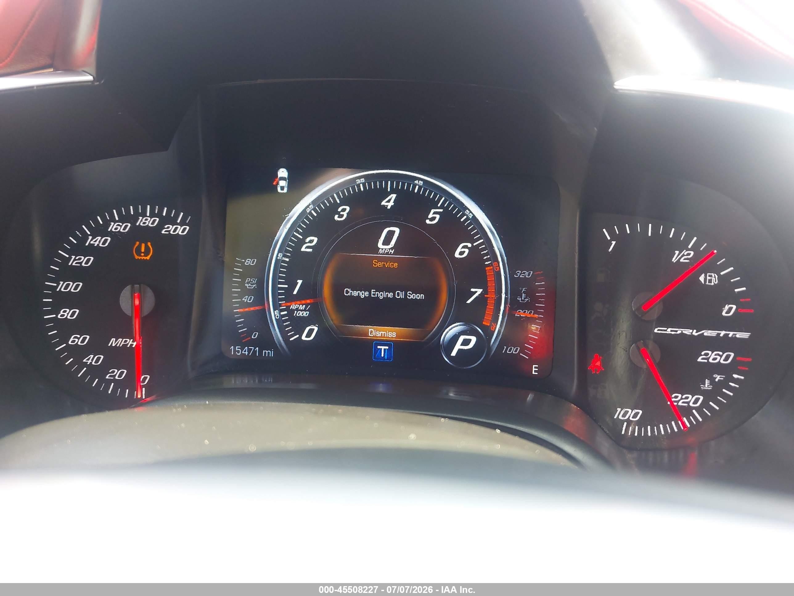 2019 Chevrolet Corvette Stingray VIN 1G1YD2D71K5120348 IAAI salvage auction — Front End, Salvage (Missouri), sold $22,000 on 2026-09-07 (photo 7)