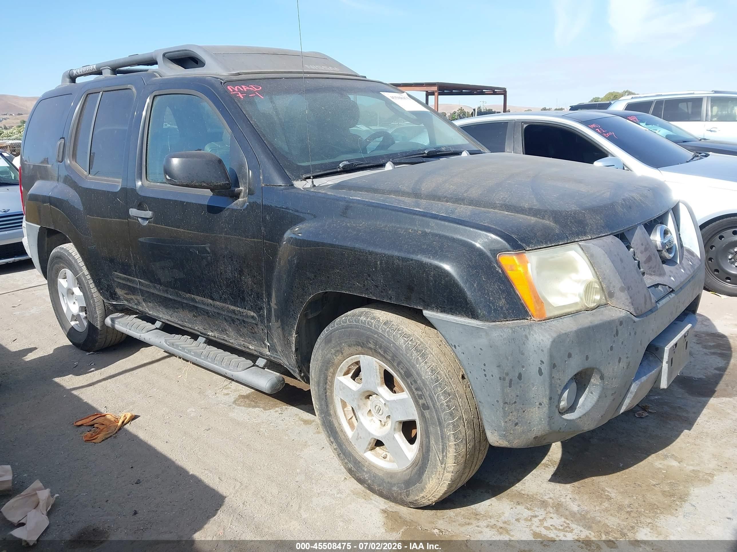 2007 Nissan Xterra VIN 5N1AN08U47C511387 IAAI salvage auction — Normal Wear, Clear - Dealer Only (California), sold $675 on 2026-07-09 (photo 1)