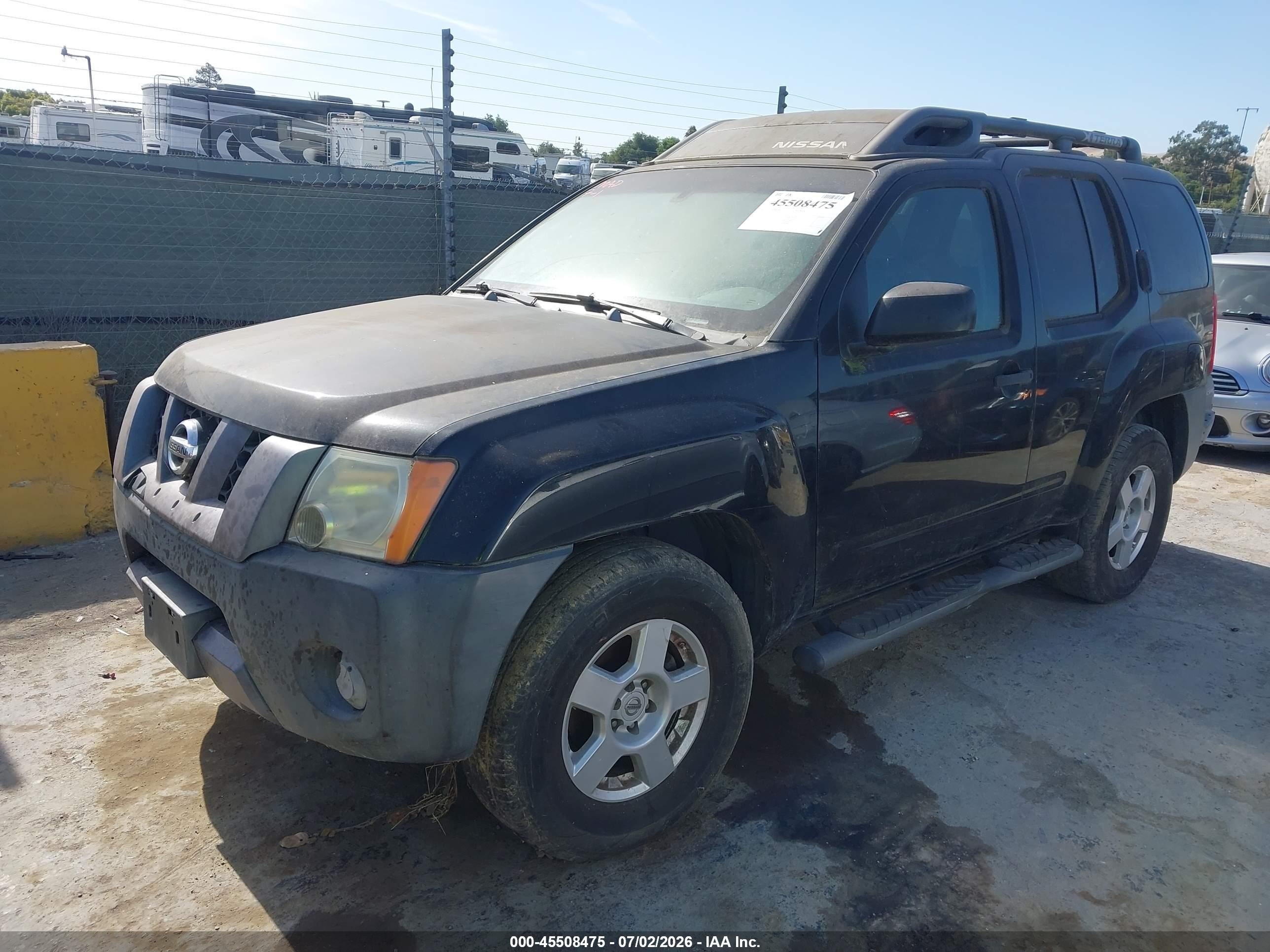 2007 Nissan Xterra VIN 5N1AN08U47C511387 IAAI salvage auction — Normal Wear, Clear - Dealer Only (California), sold $675 on 2026-07-09 (photo 2)