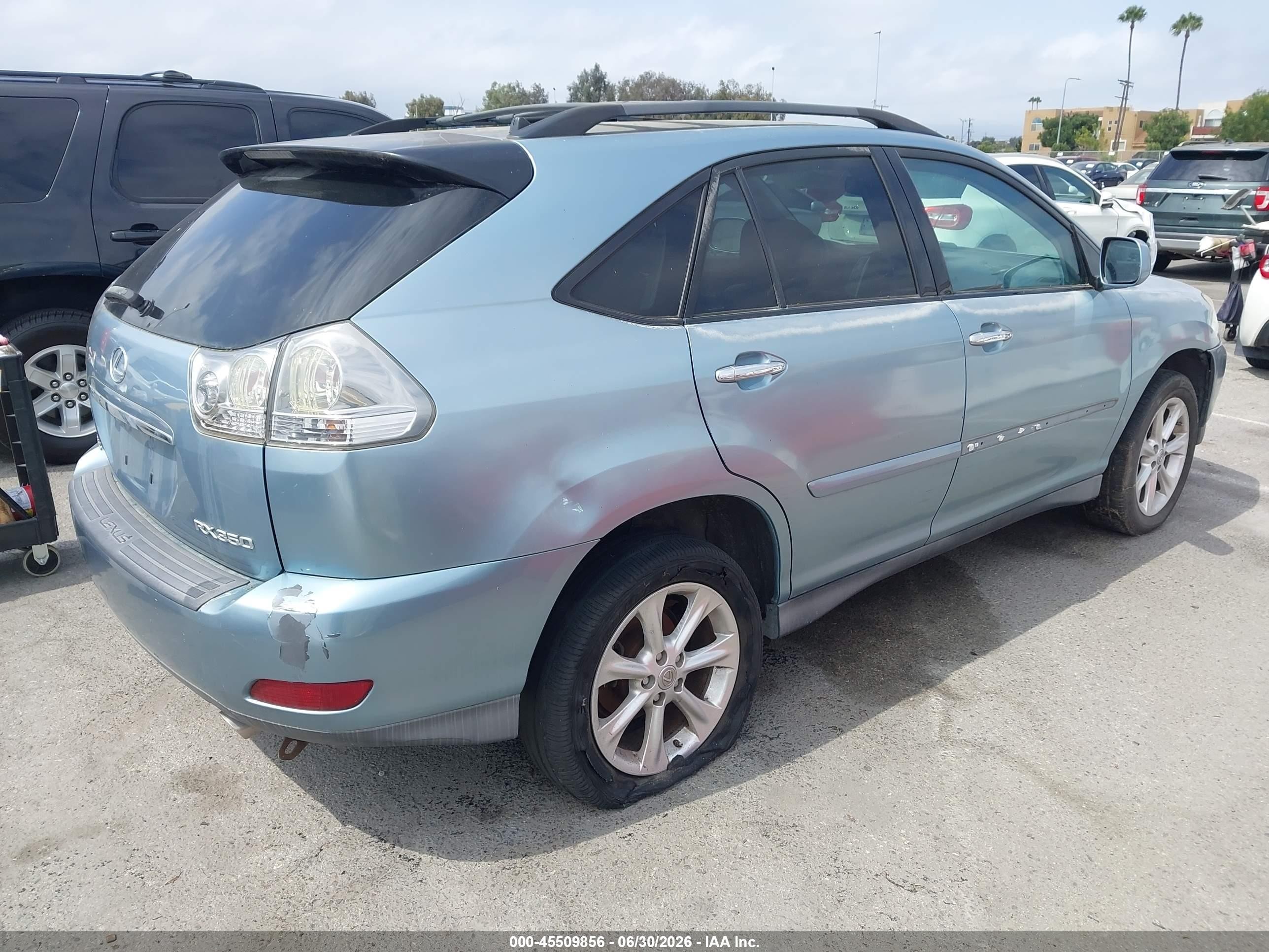 2008 Lexus RX 350 VIN 2T2GK31U68C032606 IAAI salvage auction — Normal Wear, Clear - Dealer Only (California), sold $500 on 2026-07-02 (photo 4)