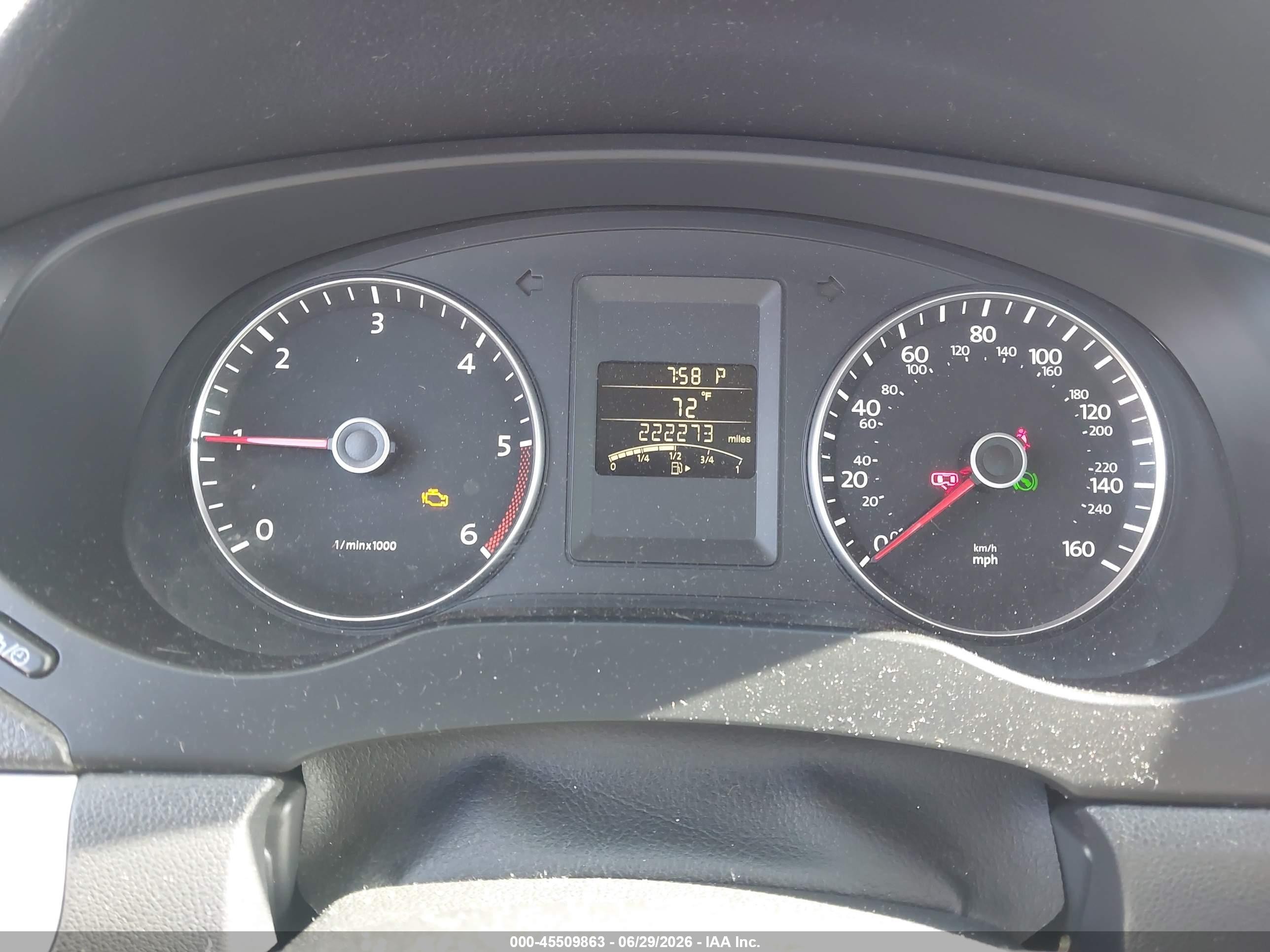 2012 Volkswagen Jetta VIN 3VWLL7AJ1CM428372 IAAI salvage auction — Normal Wear, Clear - Dealer Only (California), sold $825 on 2026-07-09 (photo 7)