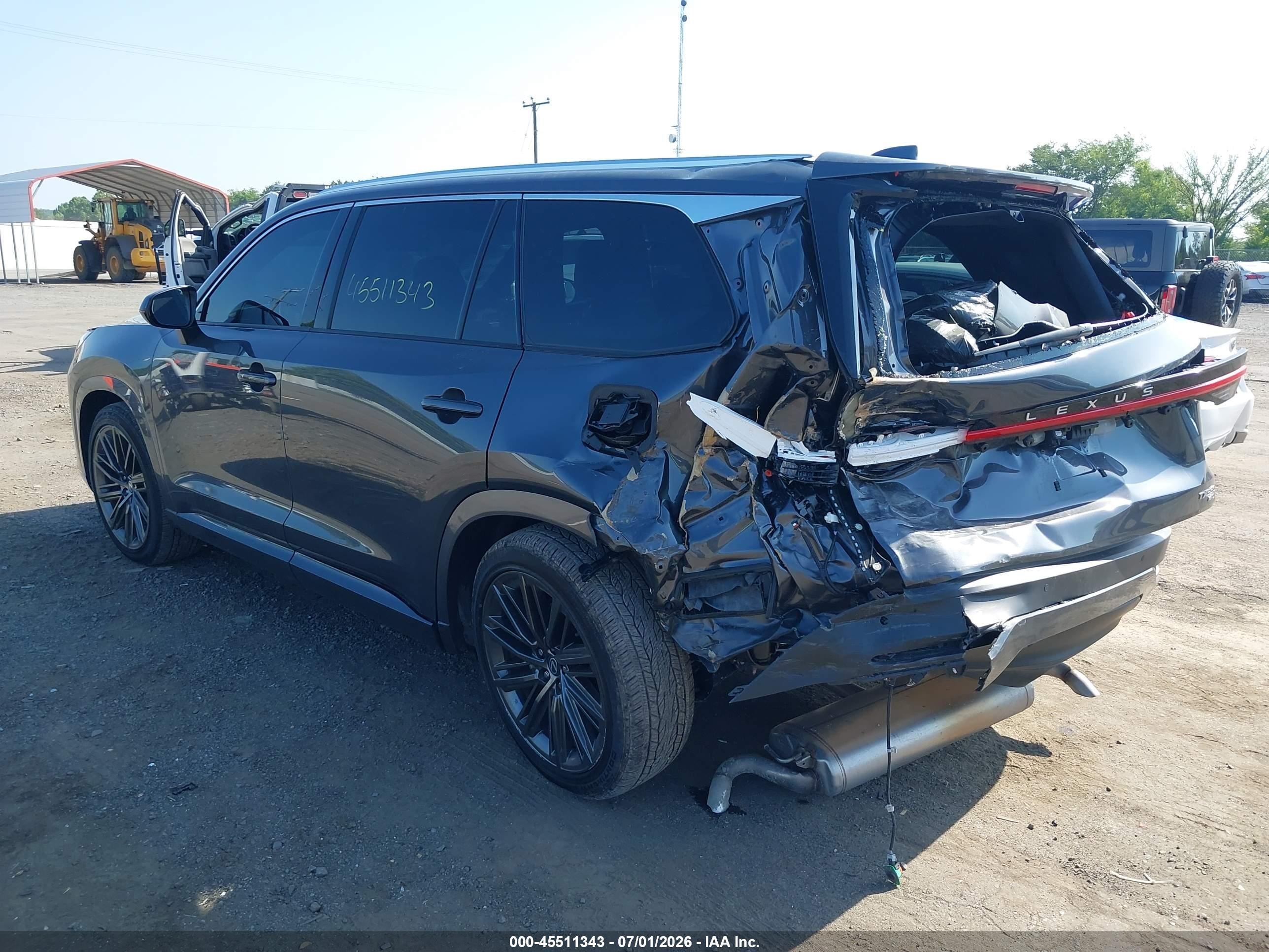 2026 Lexus TX 350 VIN 5TDAAAB63TS058209 IAAI salvage auction — Rear End, Salvage (Virginia), sold $20,050 on 2026-08-24 (photo 3)