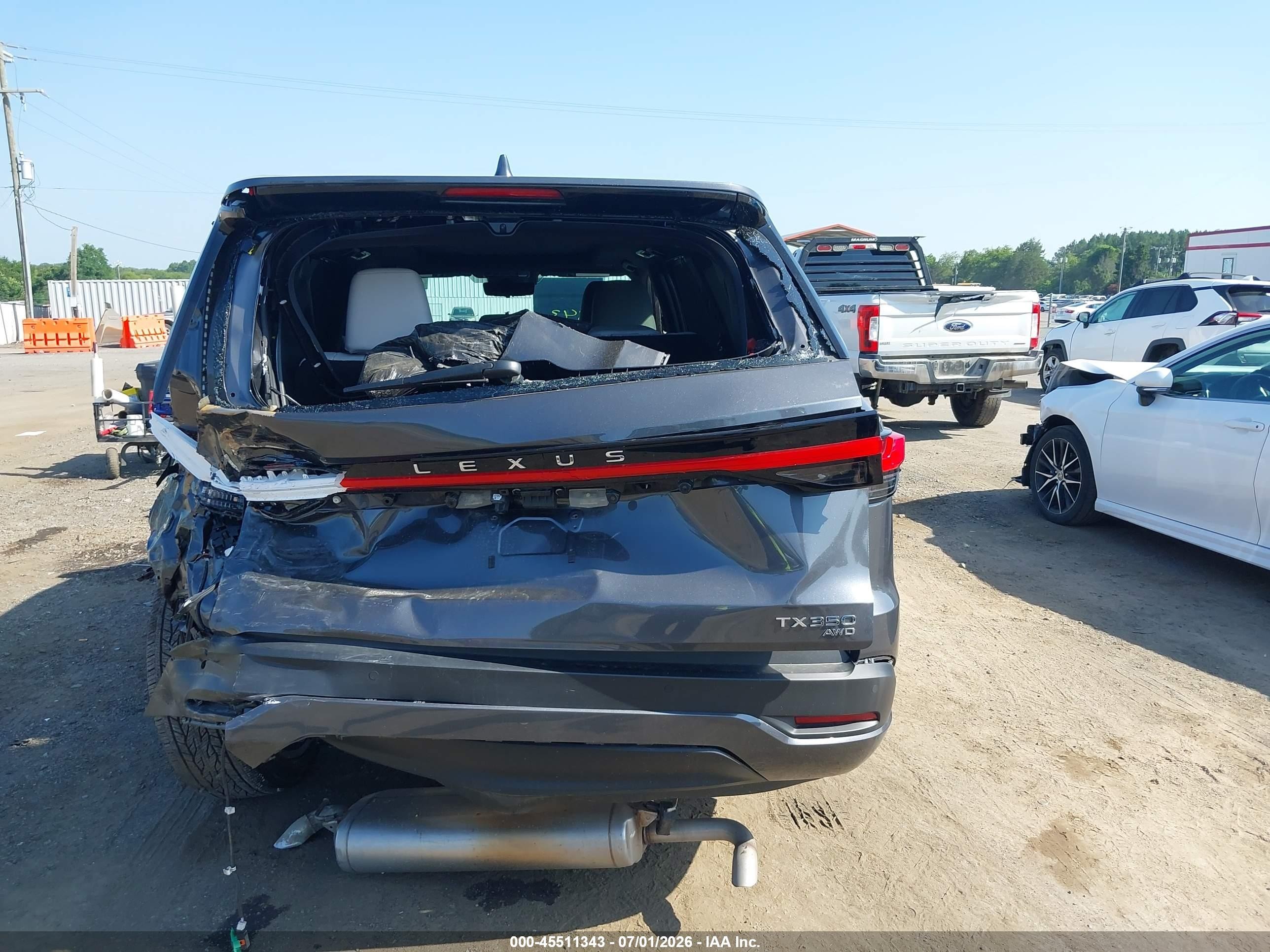 2026 Lexus TX 350 VIN 5TDAAAB63TS058209 IAAI salvage auction — Rear End, Salvage (Virginia), sold $20,050 on 2026-08-24 (photo 6)