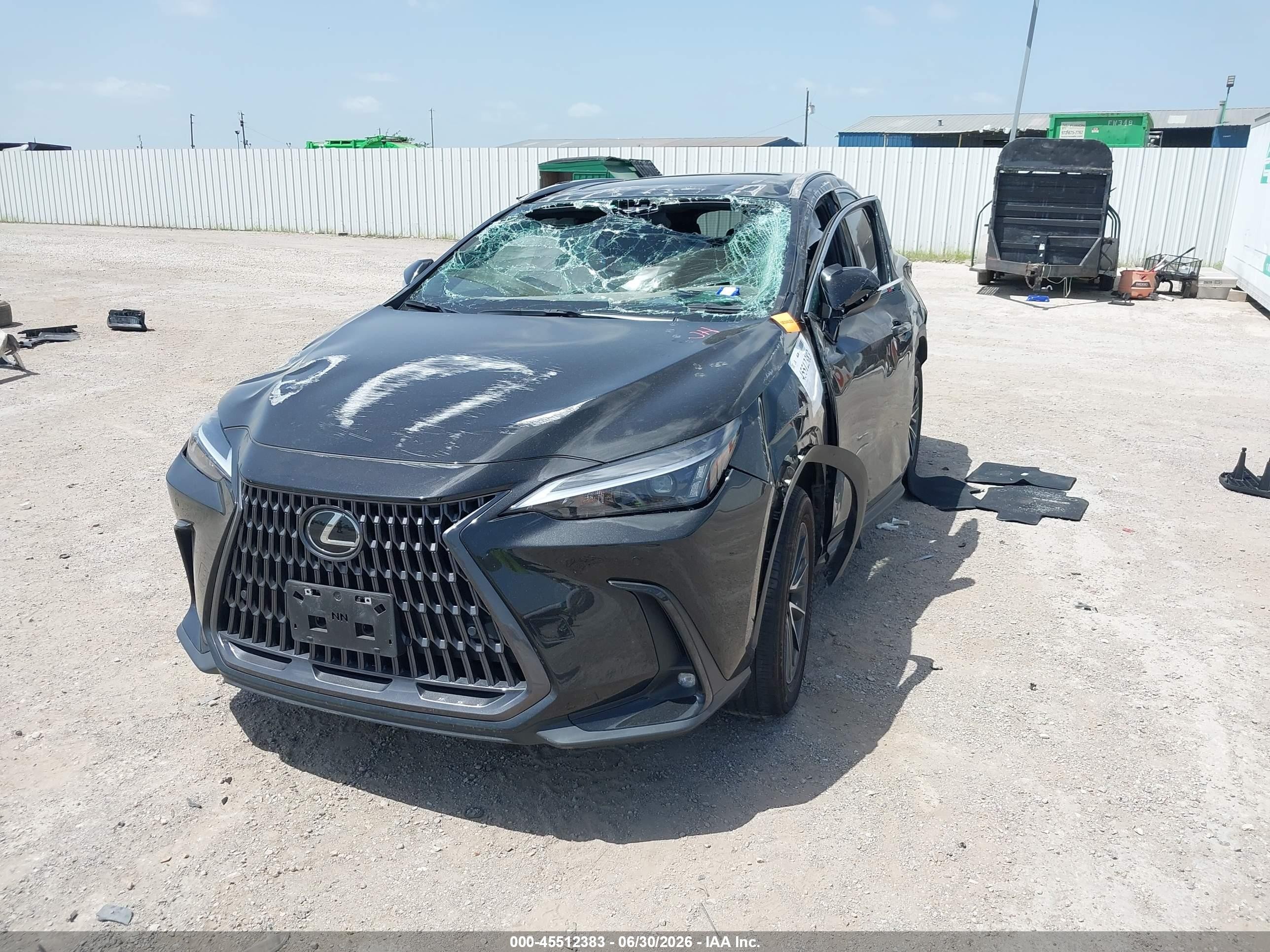 2024 Lexus Nx VIN 2T2GDCAZ7RC006300 IAAI salvage auction — All Over, Salvage (Texas), sold $6,400 on 2026-08-26 (photo 2)