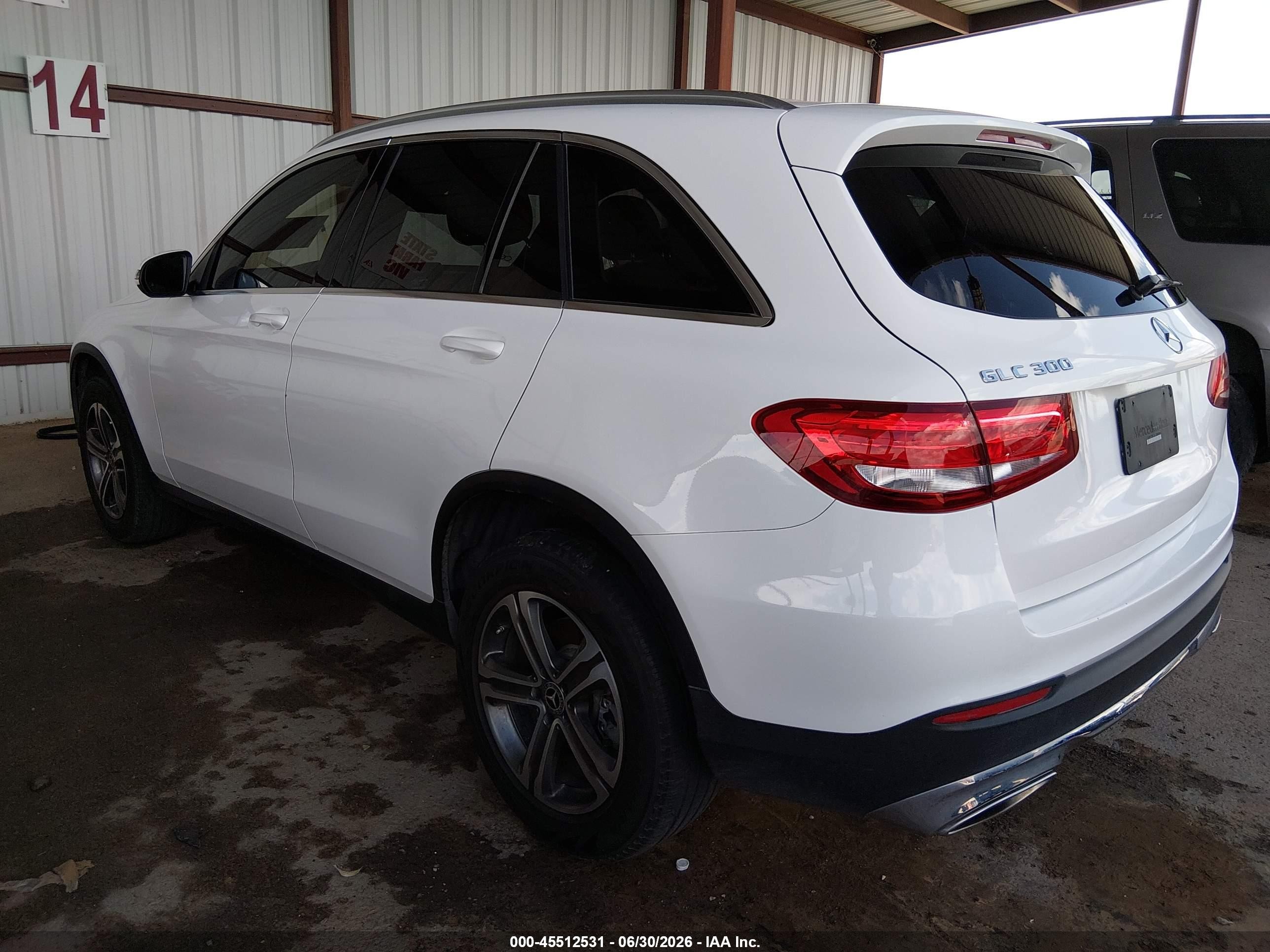 2018 Mercedes-Benz GLC-Class VIN WDC0G4JB2JV087742 IAAI salvage auction — Side, Original (Texas), sold $7,250 on 2026-09-27 (photo 3)