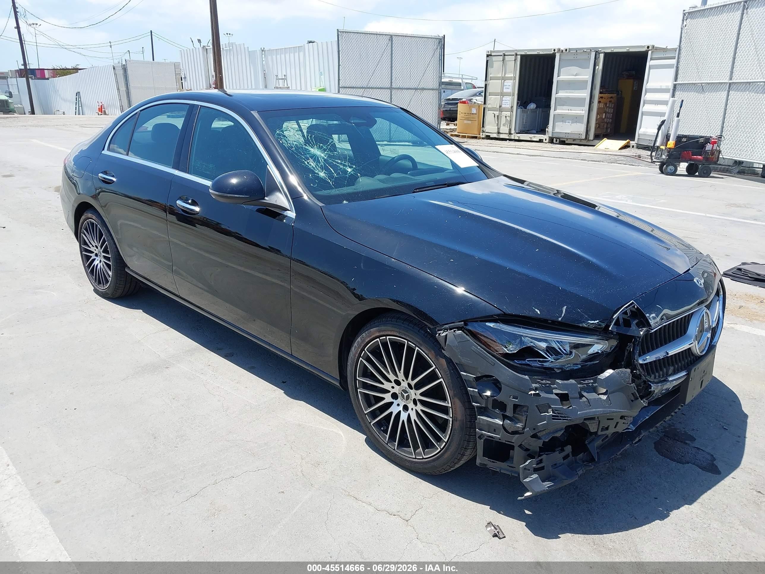 2023 Mercedes-Benz C-Class VIN W1KAF4GBXPR087970 IAAI salvage auction — Front End, Salvage (California), sold $18,300 on 2026-07-10 (photo 1)