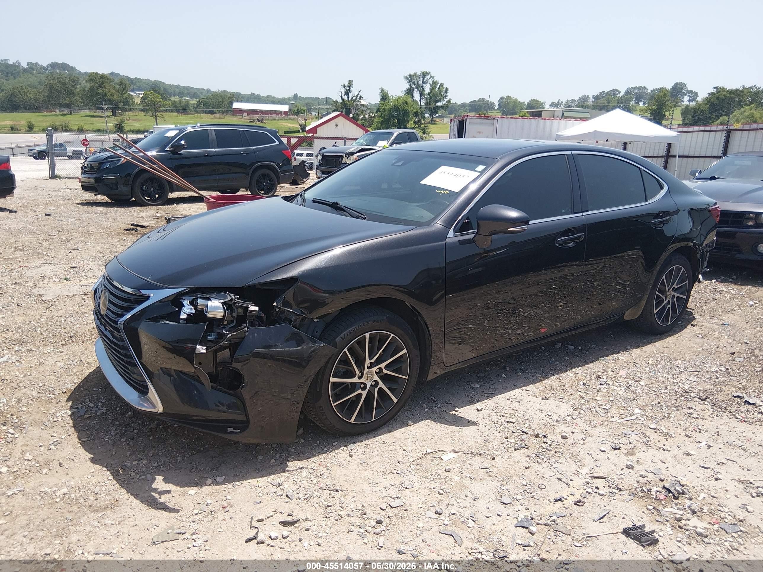 2017 Lexus ES VIN 58ABK1GG4HU051912 IAAI salvage auction — Front End, Clear (Arkansas), sold $4,900 on 2026-09-05 (photo 2)
