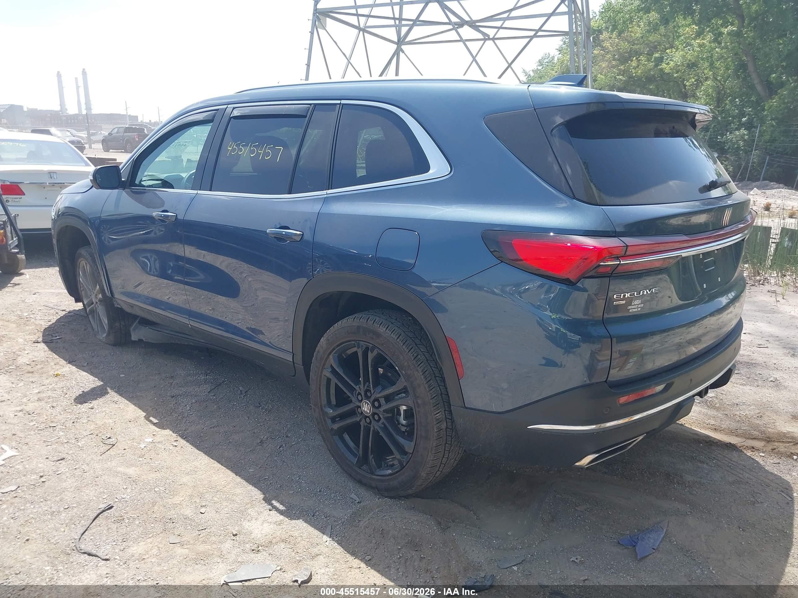 2026 Buick Enclave VIN 5GAEVAKSXTJ154405 IAAI salvage auction — Side, Salvage (Ohio), sold $10,700 on 2026-09-09 (photo 3)