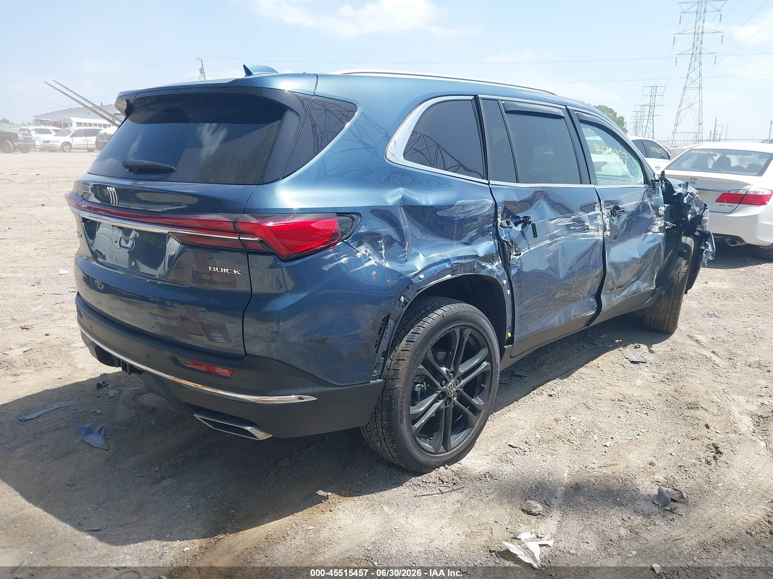 2026 Buick Enclave VIN 5GAEVAKSXTJ154405 IAAI salvage auction — Side, Salvage (Ohio), sold $10,700 on 2026-09-09 (photo 4)