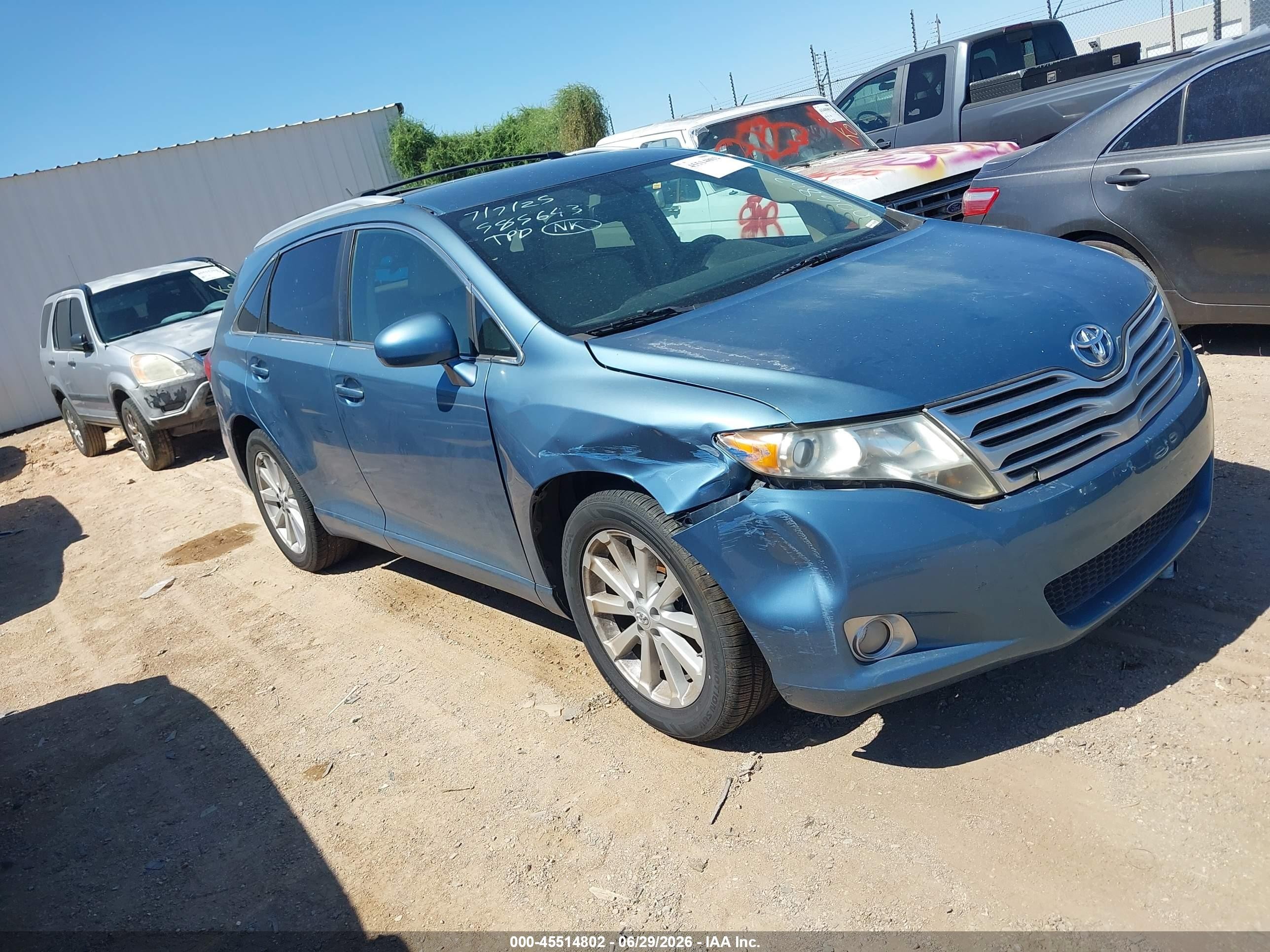 2009 Toyota Venza VIN 4T3ZE11A09U006802 IAAI salvage auction — Normal Wear, Clear-Dealer Only (Arizona), sold $1,325 on 2026-07-09 (photo 1)