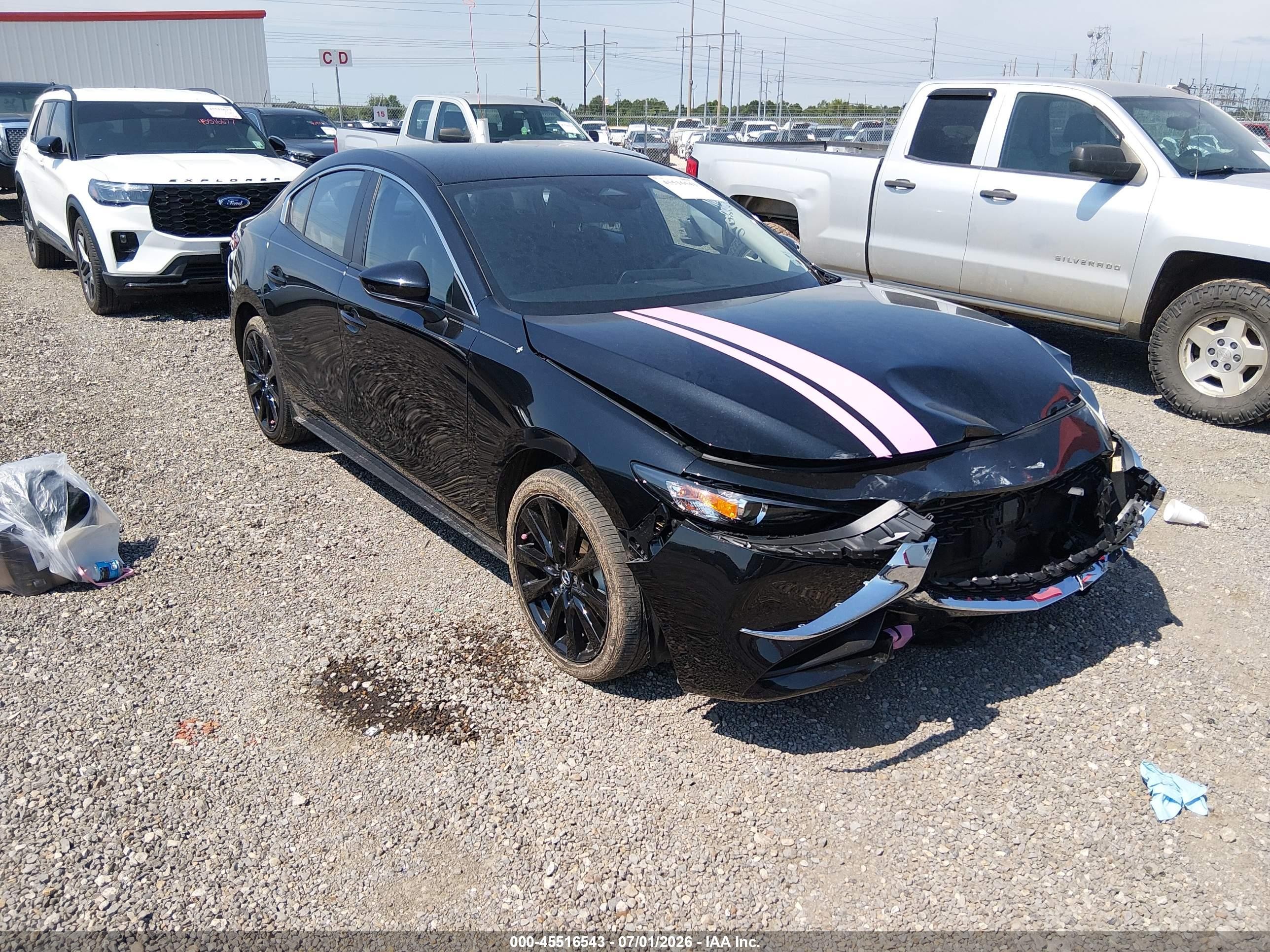 2026 Mazda 3 VIN JM1BPABL6T1861697 IAAI salvage auction — Front End, Salvage (Louisiana), sold $3,675 on 2026-09-09 (photo 1)
