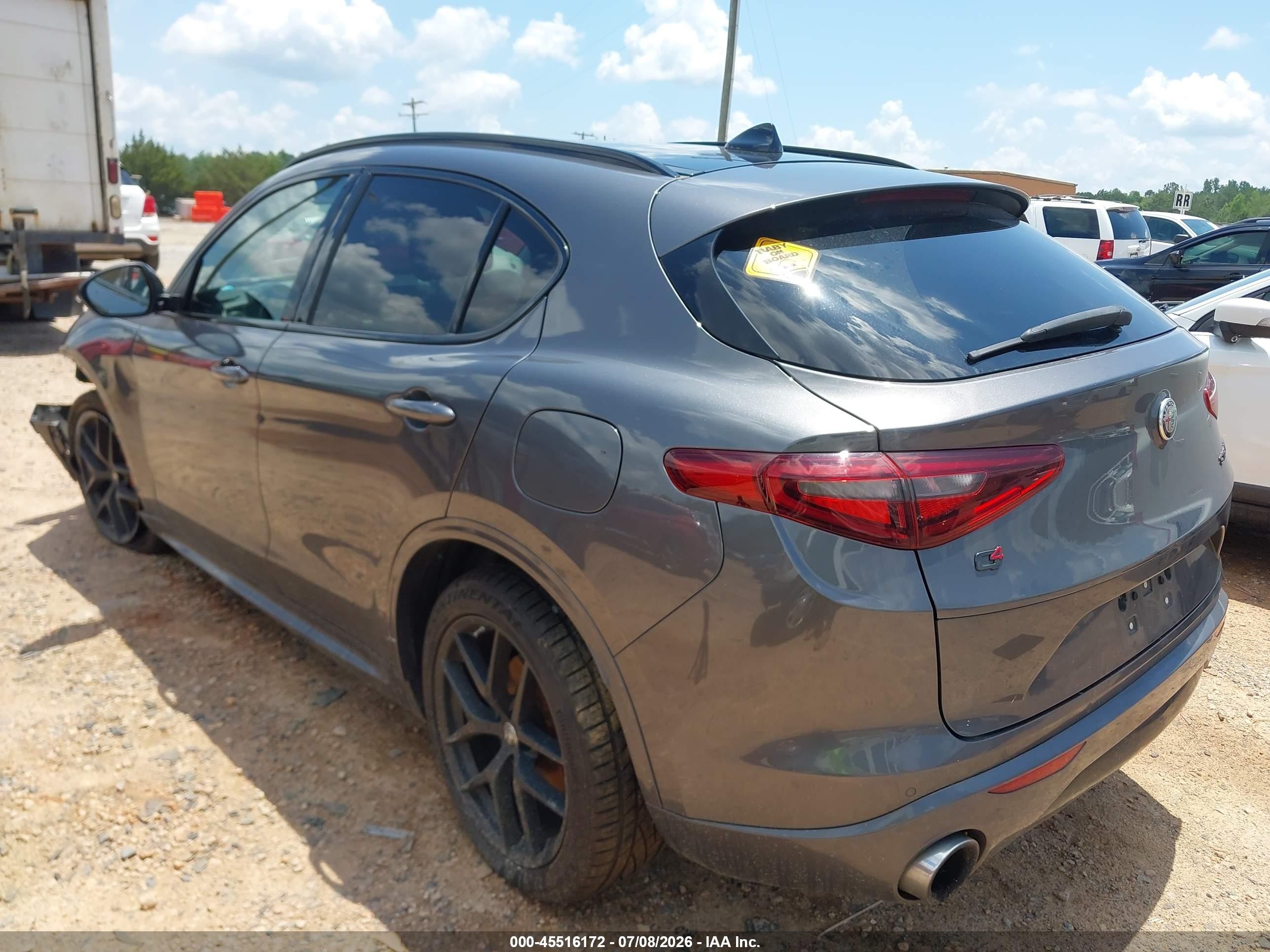 2021 Alfa Romeo Stelvio VIN ZASPAKBN5M7D09774 IAAI salvage auction — Front End, Salvage (North Carolina), sold $2,900 on 2026-09-10 (photo 3)