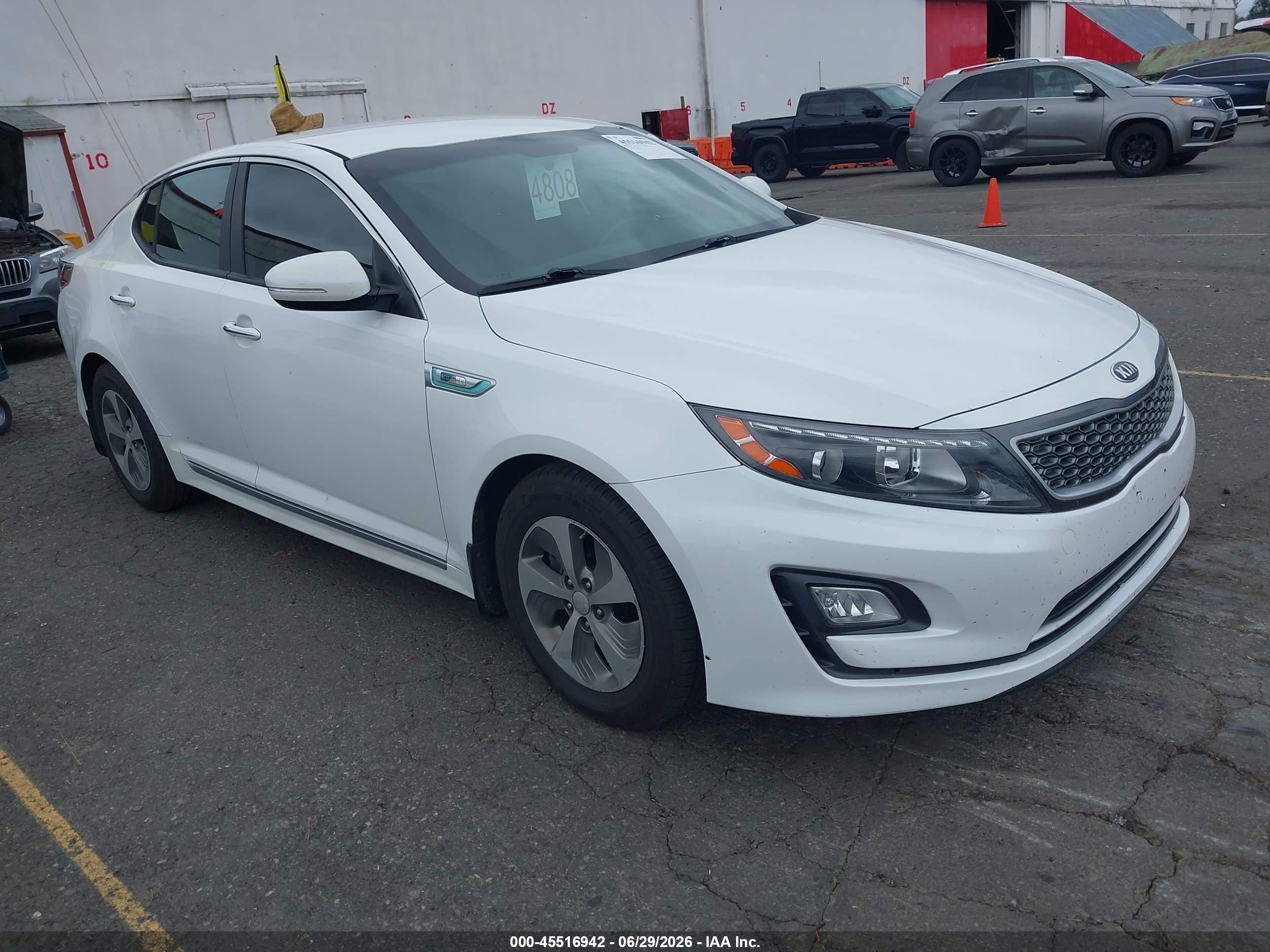 2014 Kia Optima Hybrid VIN KNAGM4AD8E5073927 IAAI salvage auction — Normal Wear, Clear-Dealer Only (Washington), sold $625 on 2026-07-09 (photo 1)
