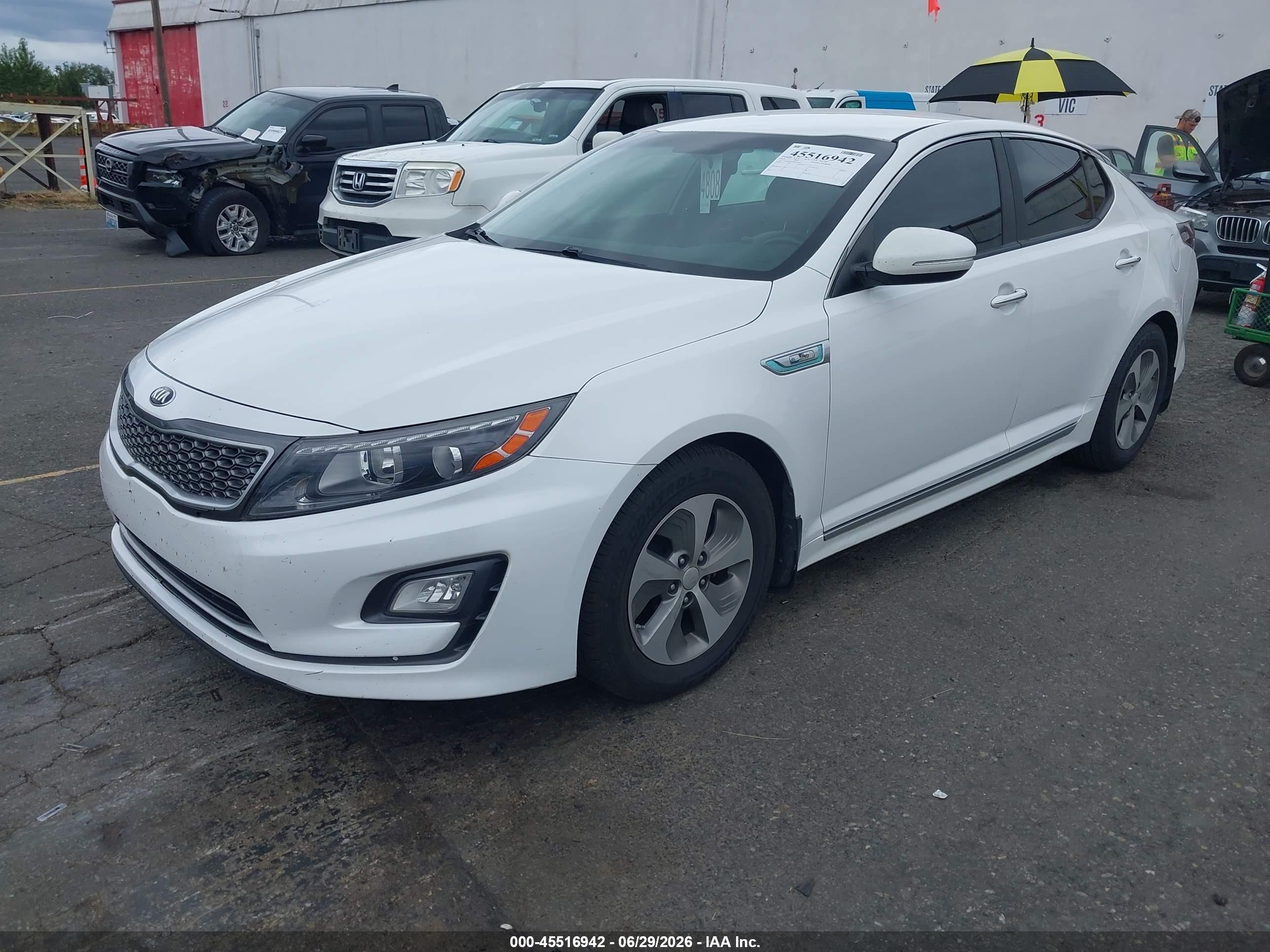 2014 Kia Optima Hybrid VIN KNAGM4AD8E5073927 IAAI salvage auction — Normal Wear, Clear-Dealer Only (Washington), sold $625 on 2026-07-09 (photo 2)