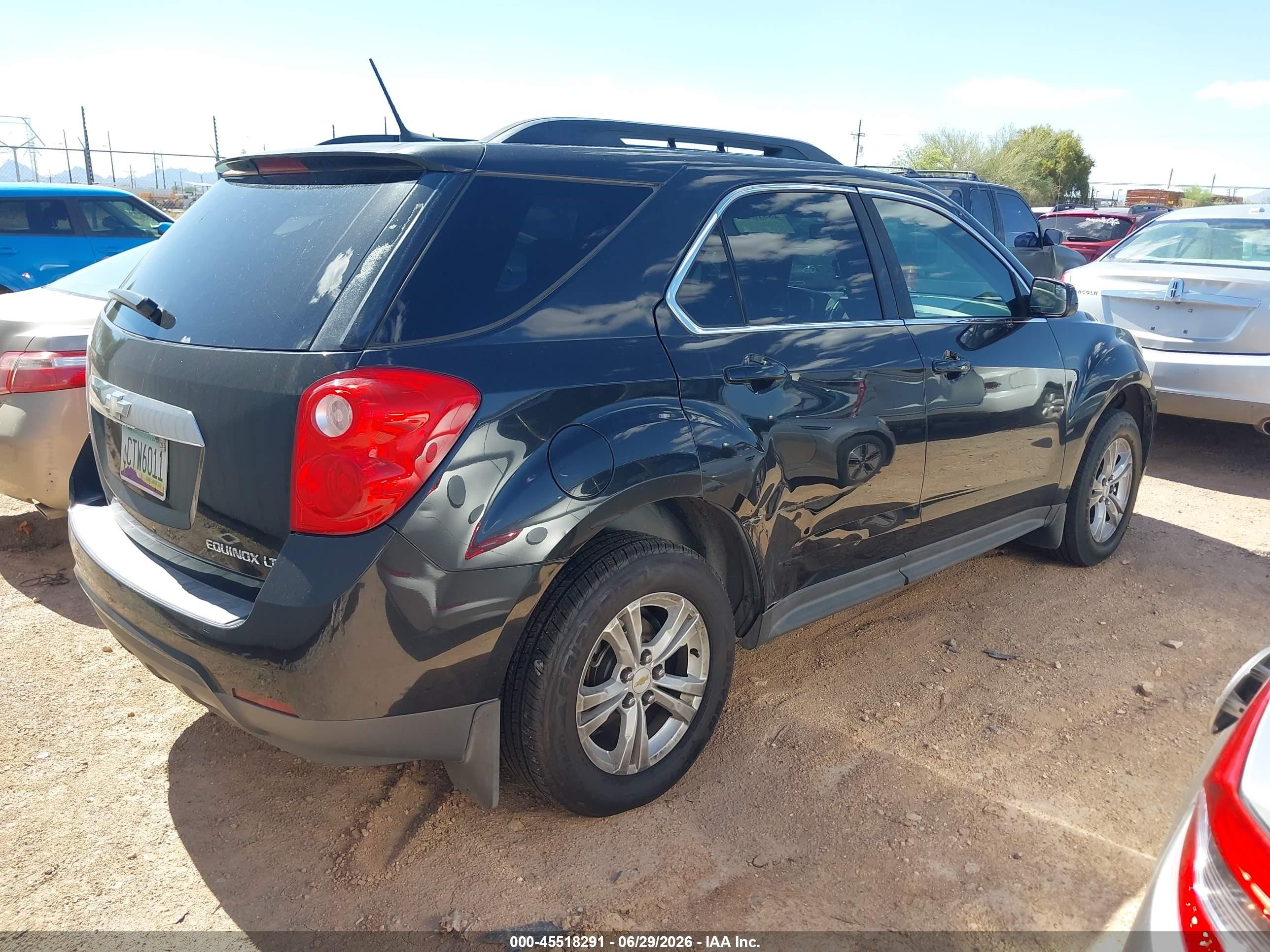 2013 Chevrolet Equinox VIN 2GNALDEKXD6281001 IAAI salvage auction — Normal Wear, Clear-Dealer Only (Arizona), sold $875 on 2026-07-09 (photo 4)